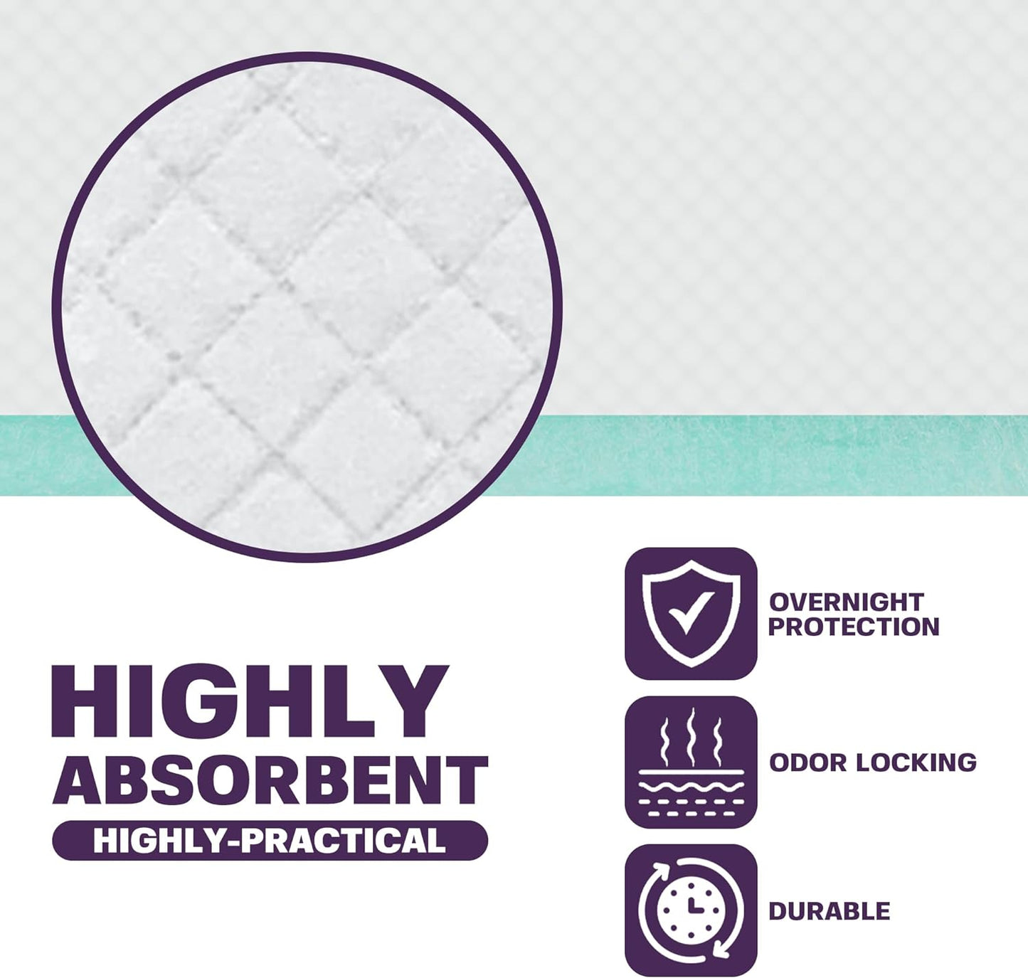 Disposable Bed Pads for Adults Extra Large 36 x 36 (100 Count) - Incontinence Bed Pads, Chuck Pads, Chux Pads, Changing Pads for Baby, Pee Pads for Kids