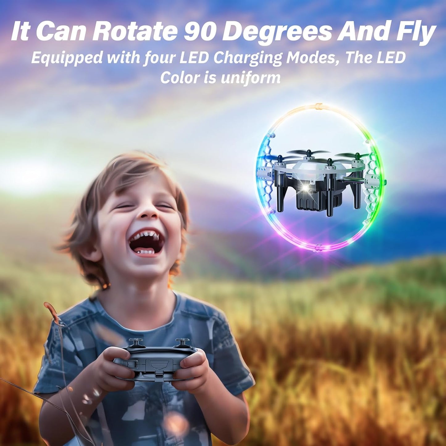 Drones for Kids, 2025 Mini RC Drone Quadcopter with 360 Degree Flip, 90 Degree Surround Flight, 8, 9, 10, 11, 12 Years Old Boys and Girls Ideal Gift Toys