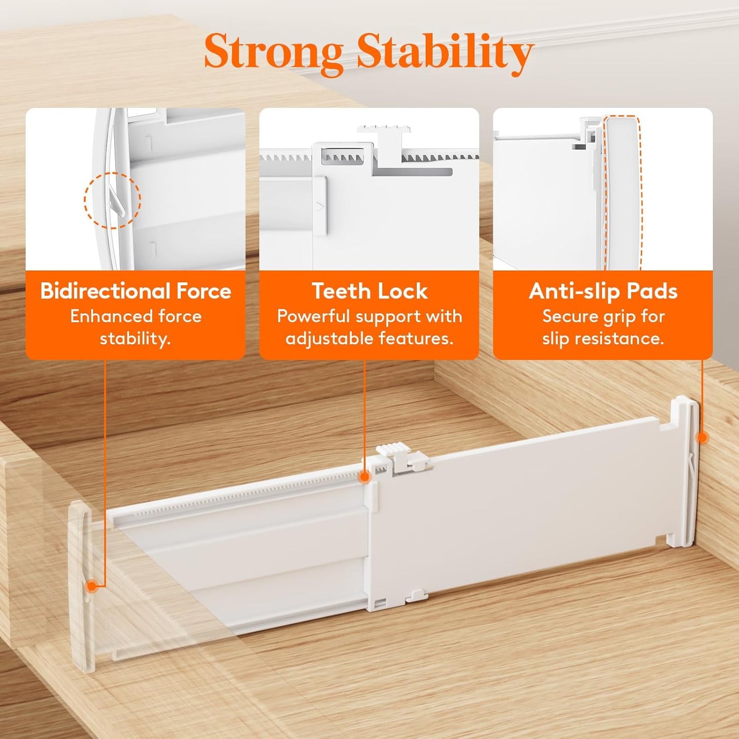 Lifewit 12 Pack Drawer Dividers 4" High, 10.5-16.5" Dresser Drawer Divider, Adjustable Drawer Organizers for Clothes, Plastic Drawers Separators for Dresser, Bedroom, Bathroom, Kitchen, Office