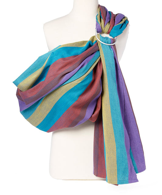 Hip Baby Wrap Ring Sling Baby Carrier for Infants and Toddlers - Beautiful, 100% Soft Cotton Baby Wraps Carrier for Babies 8-35 lbs - Perfect Baby Shower Gifts Moms and Dads - Nursing Cover (Rainbow)
