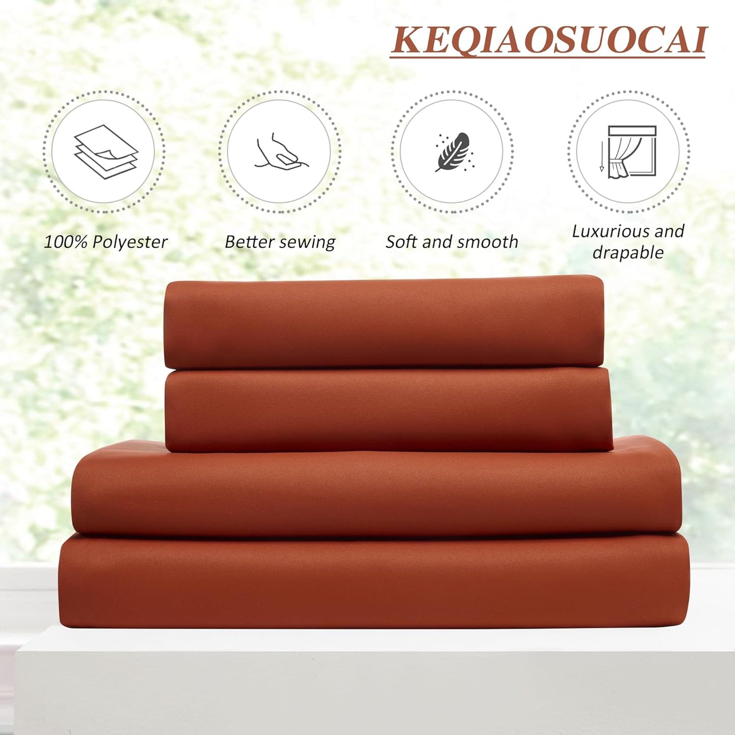 KEQIAOSUOCAI Long Copper Blackout Burnt Orange Curtains for Living Room 2 Panels Sets,Pinch Pleat with Hooks, Thermal Pleated Window Drapes Rustic Western Curtain for Bedroom W40 x L102
