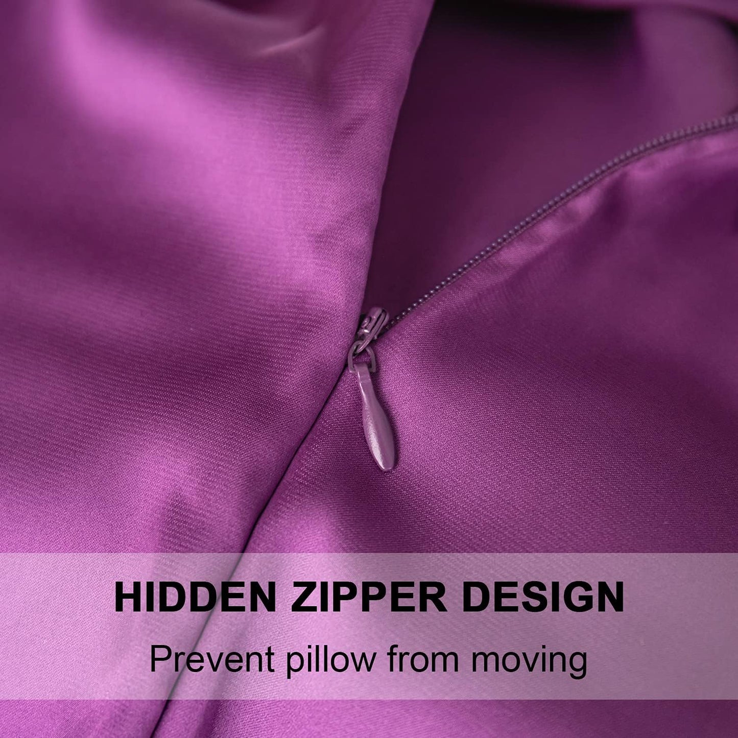 Mulberry Silk Pillowcase for Hair and Skin,King Size Cooling Silk Pillow Case with Hidden Zipper,Allergen Proof Dual Sides Soft Breathable Smooth Silk Pillow Cover for Women(King,Purple)