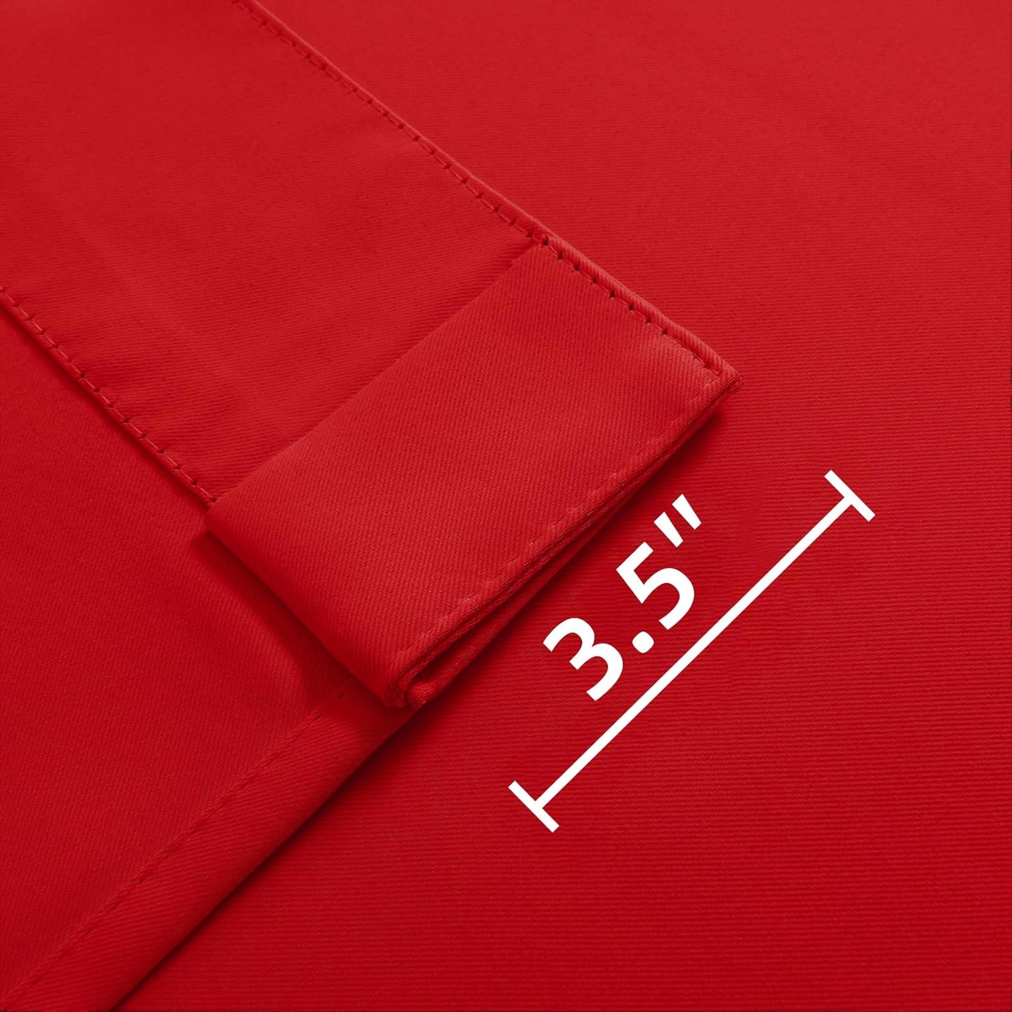 Joydeco 72 Inch Blackout Curtains for Bedroom, Thermal Insulated Black Out Curtains, Room Darkening Drapes for Living Room Window Rod Pocket Back Tab (W52 x L72 Inch, Red)