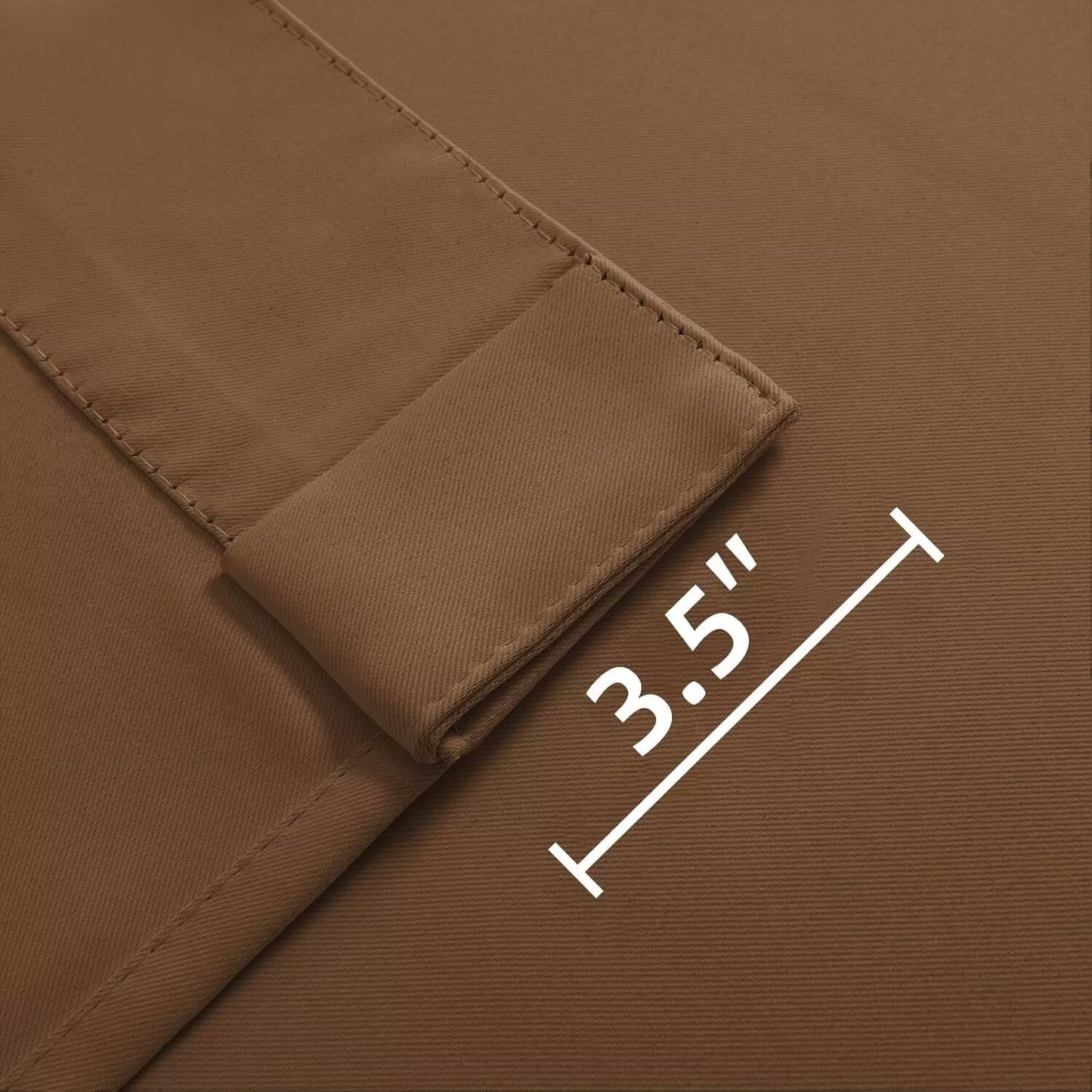 Joydeco Blackout Curtains 96 Inches Long for Bedroom, Thermal Insulated Black Out Curtains 2 Panels Set, Room Darkening Drapes for Living Room Window (W52 x L96 Inch, Brown)