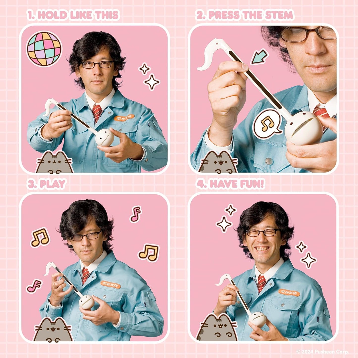 Otamatone Pusheen The Cat Electronic Portable Music Instrument / Synthesizer Toy from Japan by Maywa Denki [Limited Edition [English Instructions]