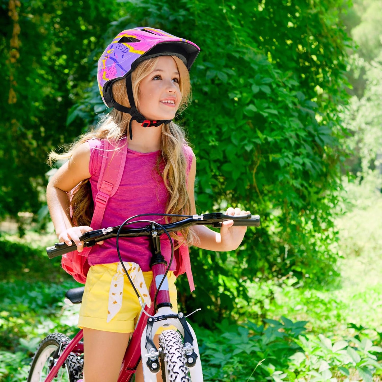 Kids Bike Helmet with Chin Guard, Adjustable Detachable Children’s Full Face Helmet for Girls and Boys, Cycling Helmets Skateboard, Scooter