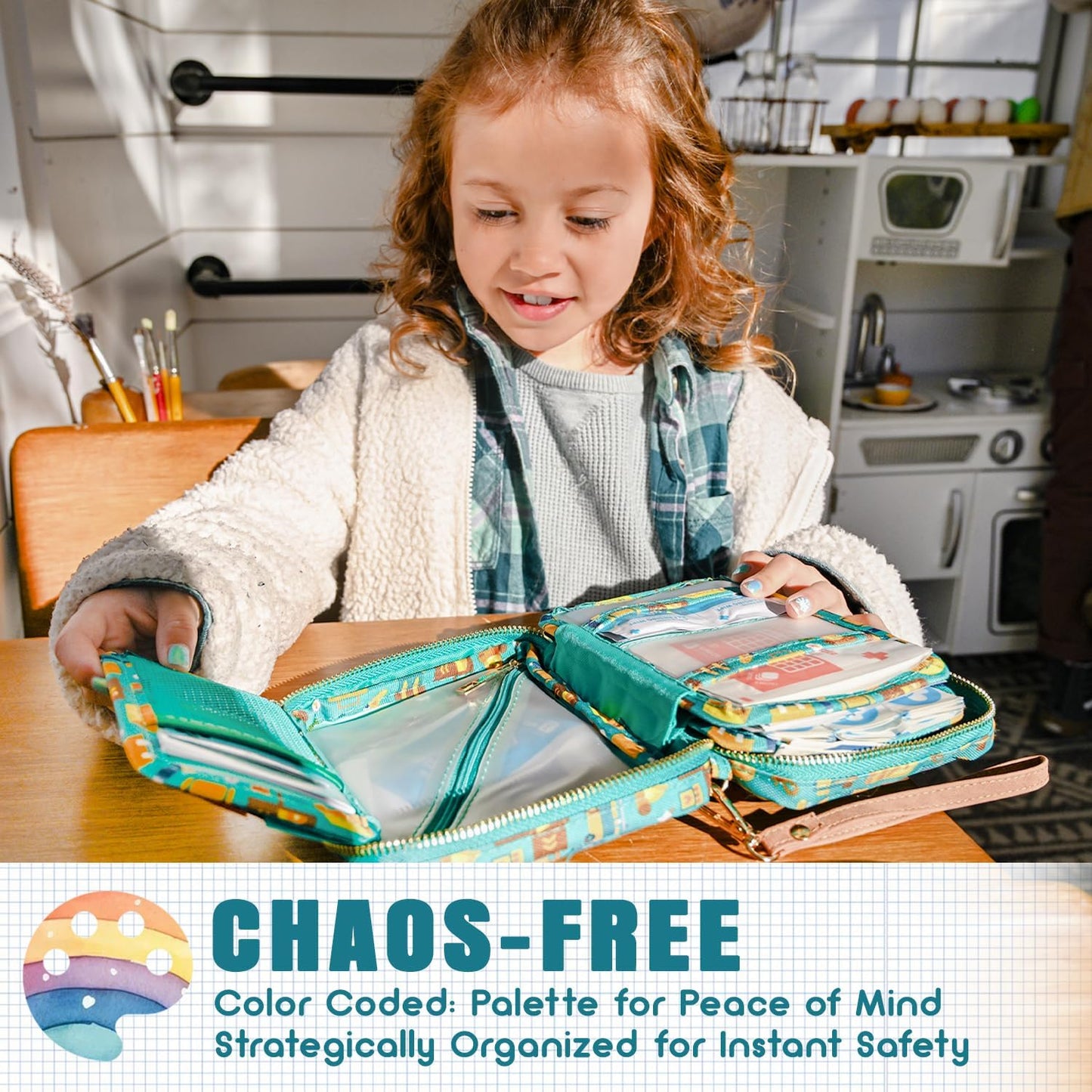 EVERLIT Care Rescue Pack | Family-Friendly First Aid Kit for Kids with 200 Pcs Medical Supplies | Travel-Friendly Compact Storage Bag for Home, Car, Travel, Camping, Adventure (Christmas)