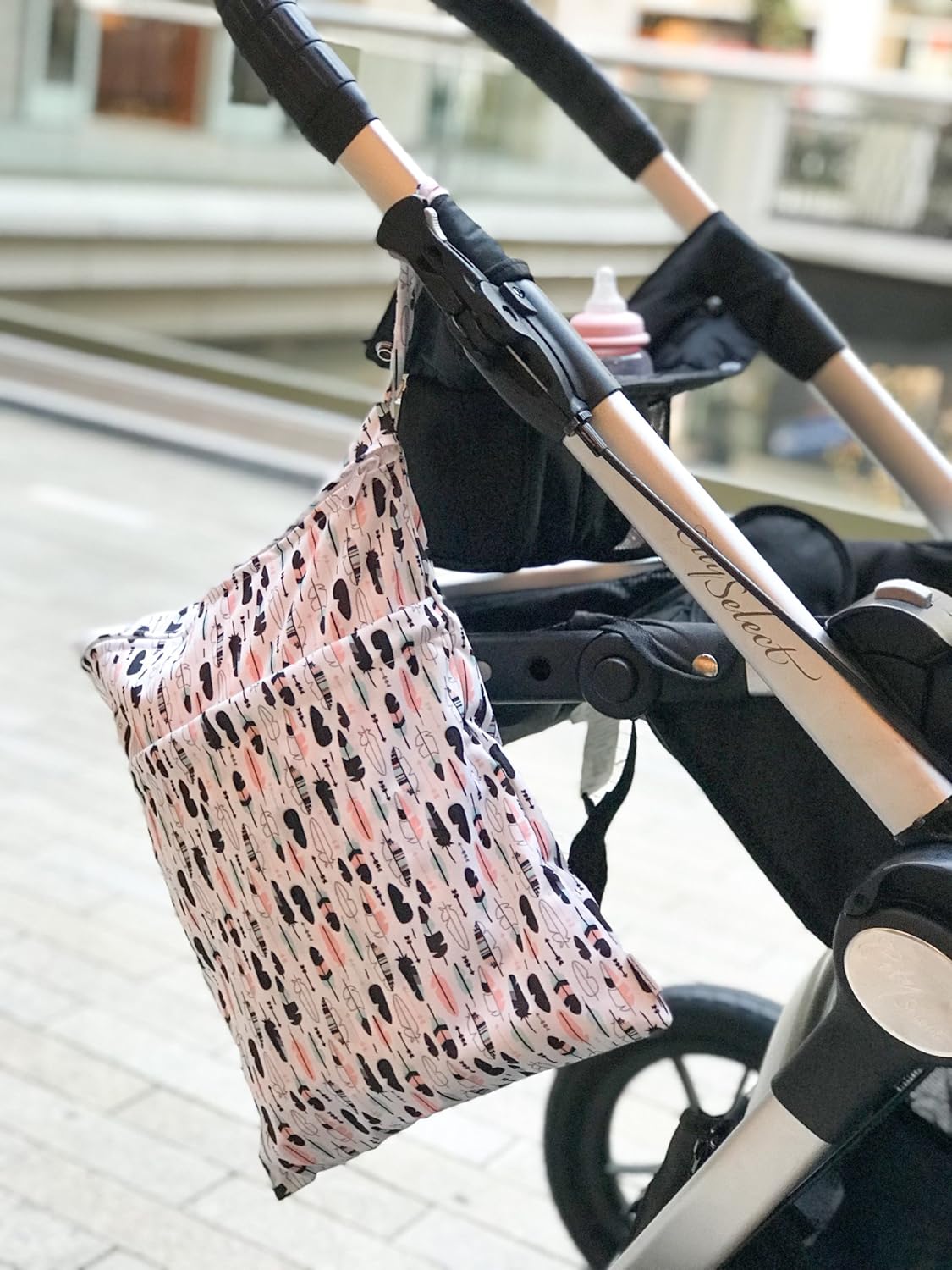 ALVABABY 3pcs Baby Cloth Diaper Wet Dry Bags Waterproof Reusable with Two Pockets Travel Beach Pool Daycare Soiled Baby Items Yoga Gym Bag for Swimsuits or Wet Clothes 3L-H1