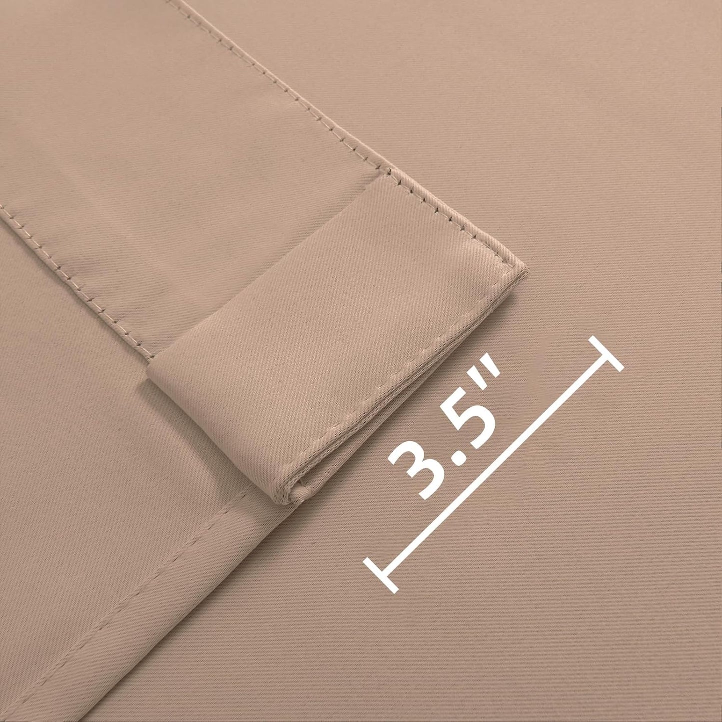 Joydeco 72 Inch Blackout Curtains for Bedroom, Thermal Insulated Black Out Curtains, Room Darkening Drapes for Living Room Window Rod Pocket Back Tab (W52 x L72 Inch, Khaki)