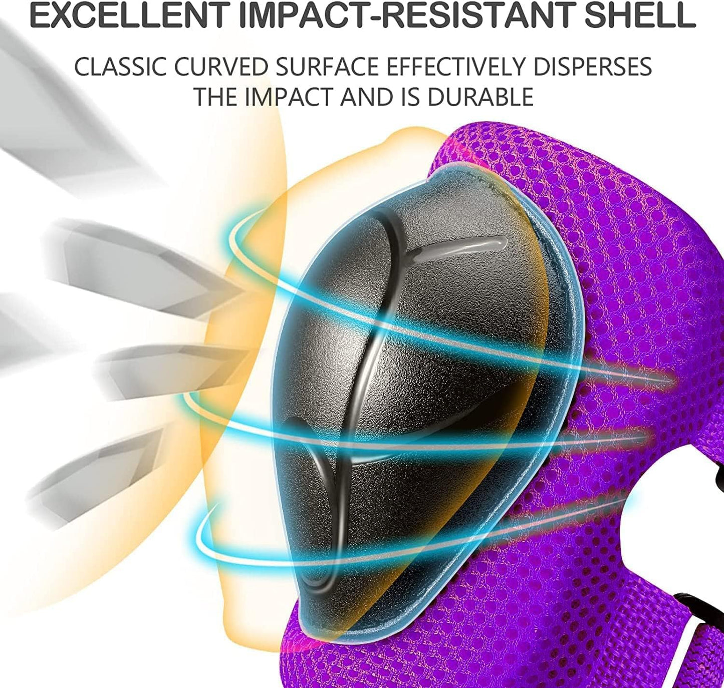 Adjustable Kids Helmet with Knee Pad, Elbow Pads & Wrist Guards - Toddler Bike Helmets for Ages 3-5, 5-8, 8-14 Years - Perfect for Skating, Biking, Cycling, and Skateboard - for Boys and Girls