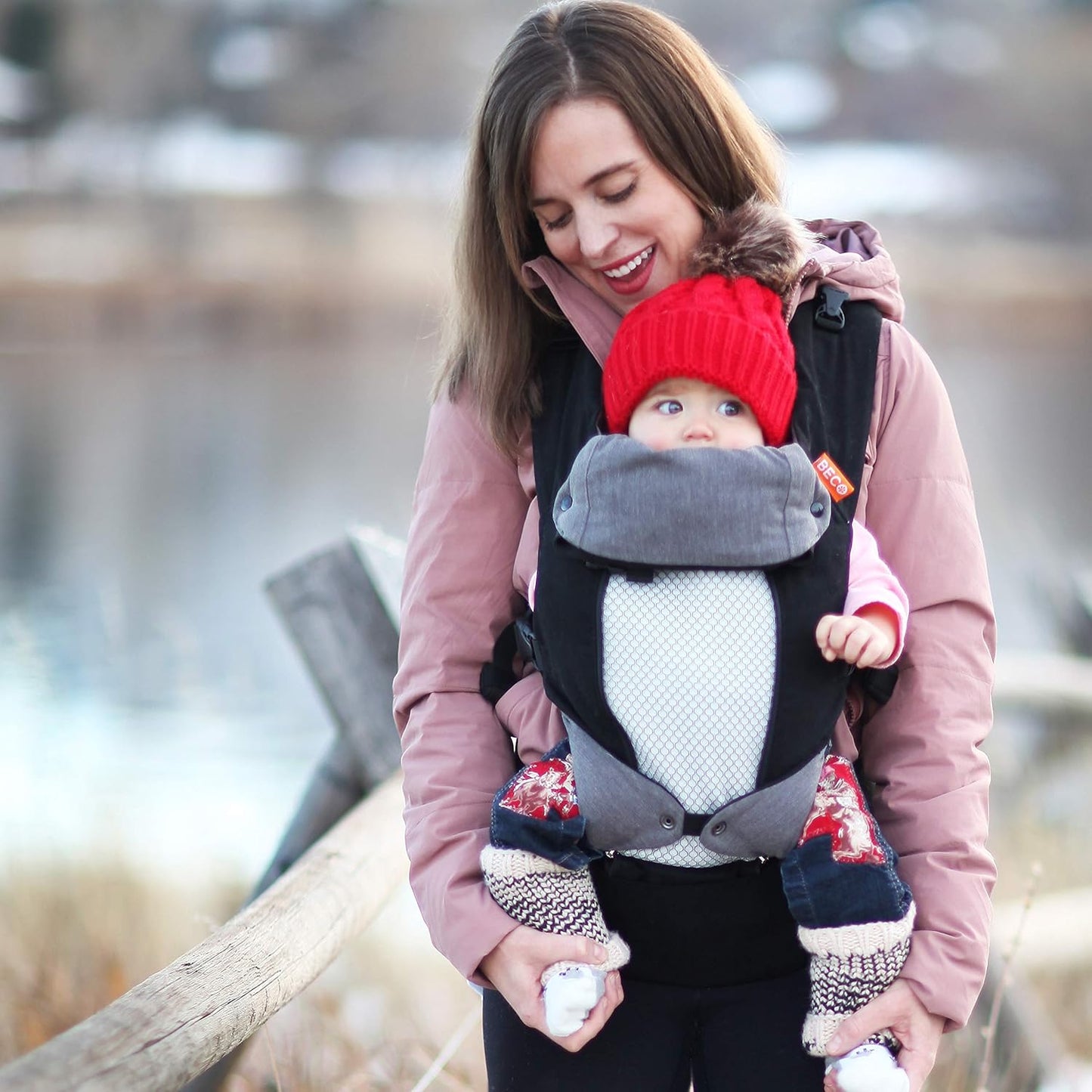 Beco Baby Carrier 8 Hybrid Newborn to Toddler Carrier (7-45lbs) - All in 1 Mesh Toddler Carrier - Baby Carrier Backpack, Front and Hip Carrier with Adjustable Seat - Cooling Ergonomic Carrier (Black)