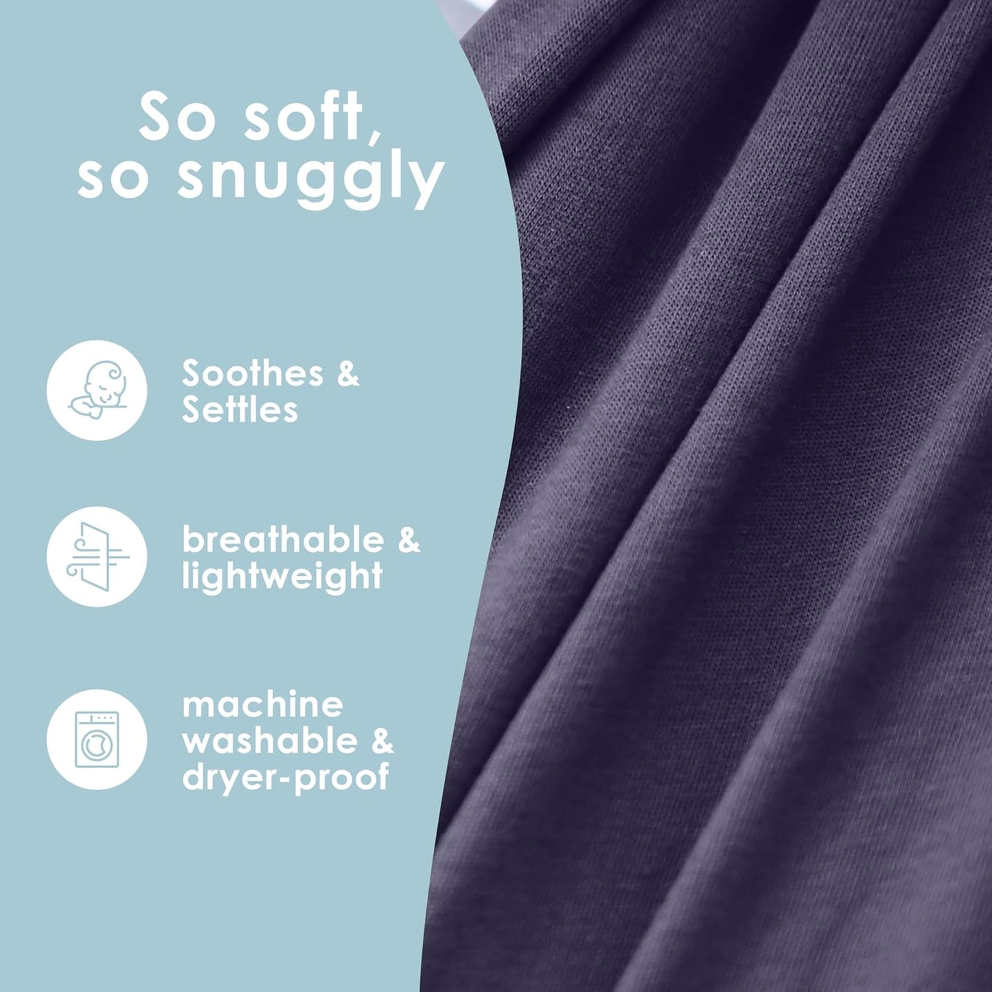 Sleepy Wrap Stretchy Ergonomic Baby Carrier Sling for Newborns to Toddlers - Hands-Free Lightweight Baby Wrap 7-35 lbs (Navy Blue)