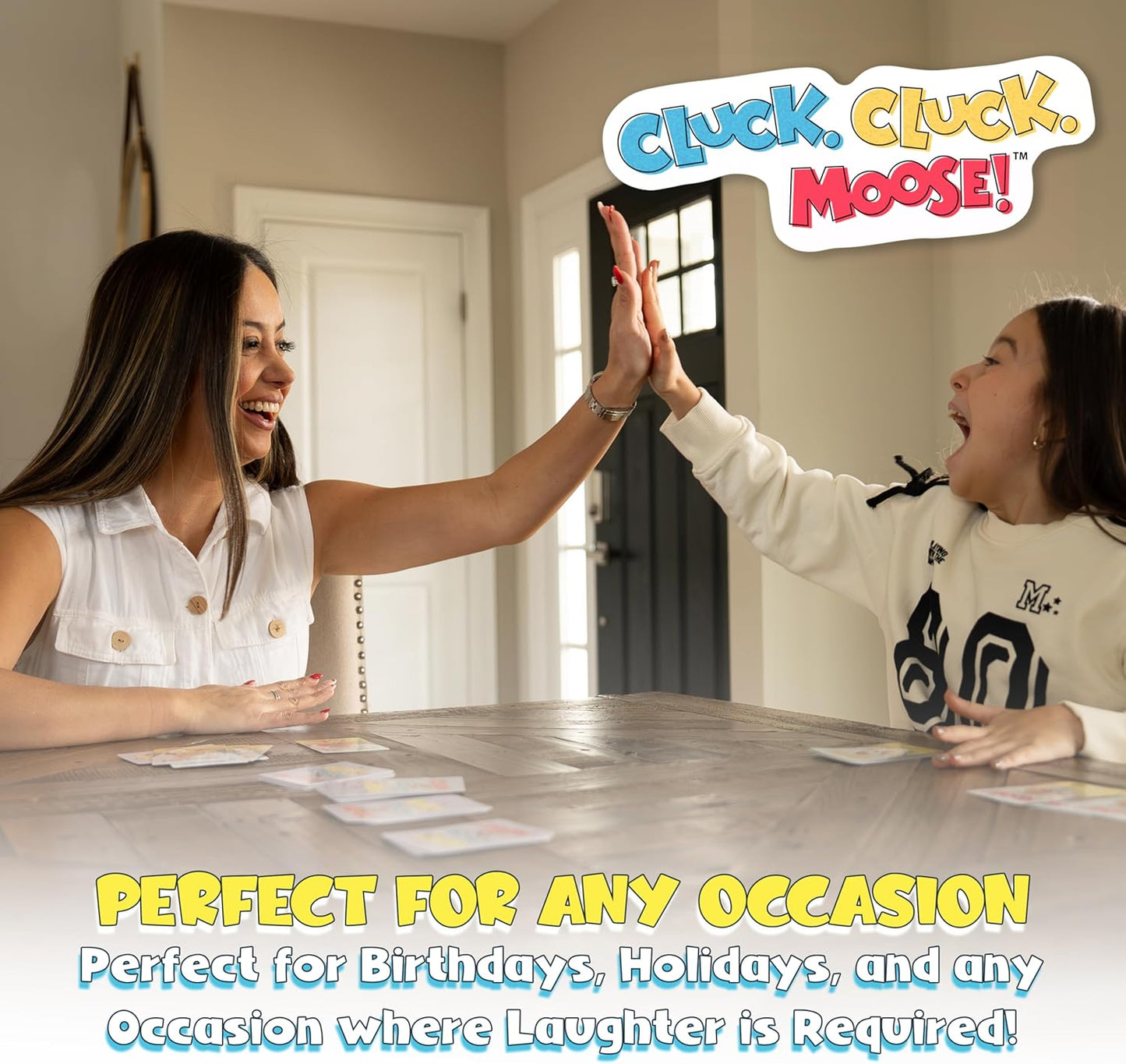 Hour Time Games Cluck Cluck Moose – Hilarious Animal-Themed Card Game for a Fun Family Game Night, Family Games for Kids & Families, Reunion Gift Ideas, Fun Stuff for Reunions & Ideal Gifts for Ages 4