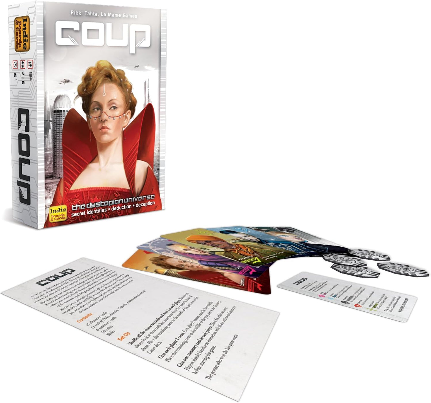 Coup - The Fast, Fun Bluffing Party Game for 2-6 Players. Perfect for Family Game Night with your Teens or Friends. Can you get away with your bluff? Over 1 Million copies sold!