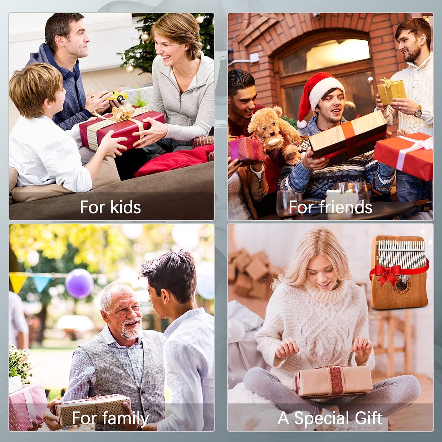 Kalimba Thumb Piano,YUNDIE Portable 21 Keys Mbira Finger Piano with Tune Hammer and Study Instruction,Musical Instruments Gift for Kid Adult Beginners Professional(Brown)