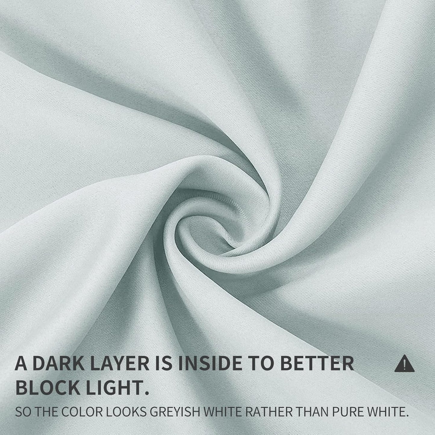 Joydeco White Curtains 95 Inches Long 2 Panels Set, Thermal Insulated Long Curtains& Drapes 2 Burg, Room Darkening Grommet Drapes for Living Room Bedroom Window (W52 x L95 Inch, Greyish White)