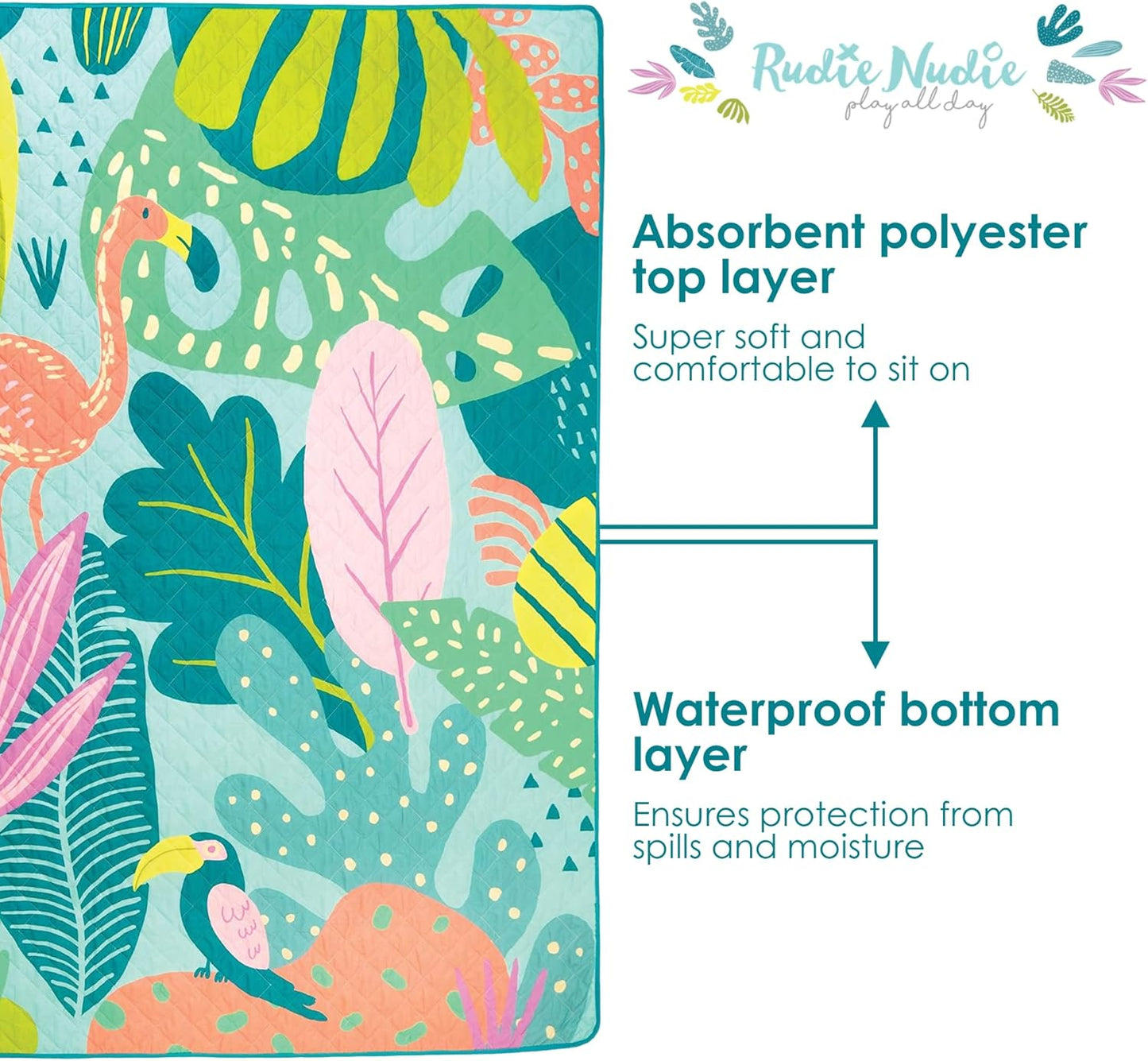 Jumbo Picnic Rug, Premium Large Picnic Mat, 6'7" x 6'7", Outdoor Waterproof Picnic Blanket Beach Mat, Foldable & Waterproof, Picnic Blankets Ideal for Beach & Park, Outdoor Blanket