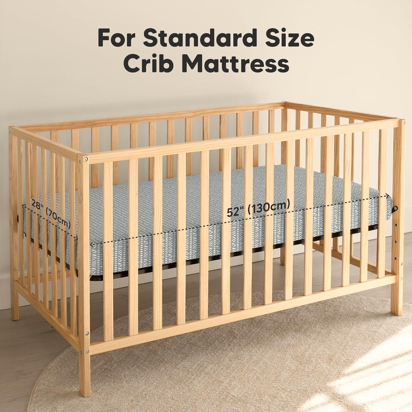 KeaBabies 2-Pack Muslin Crib Sheets for Boys, Girls - 100% Organic Cotton Fitted Baby Crib Mattress Sheet, Soft Breathable Standard Toddler Bed Cover Bedding Set, Neutral, Durable 52x28 (Nordic)