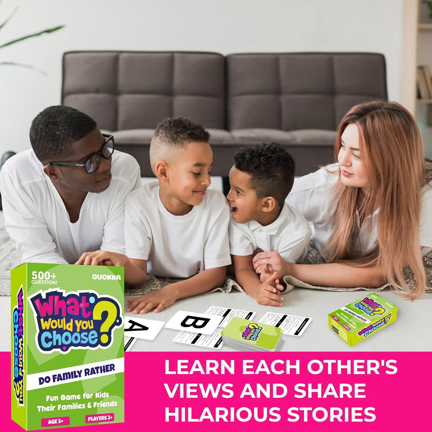 QUOKKA Board Games for Kids 8-12 Years - Family Edition - Card Game for Kids Ages 6-8 - What Would You Choose? - Pick Your Answer