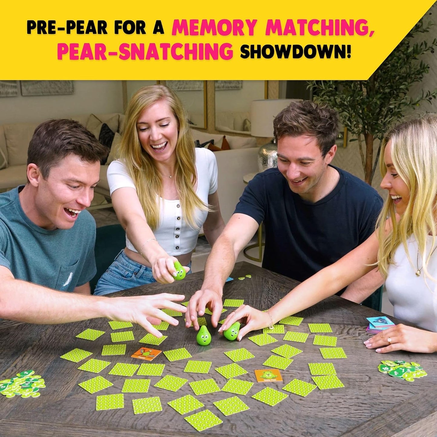 Snatching Pears! – The Hilarious Memory-Matching, Pear-Snatching Party Game | Family Board Game for Kids, Teens & Adults | 2-6 Players, Age 7+