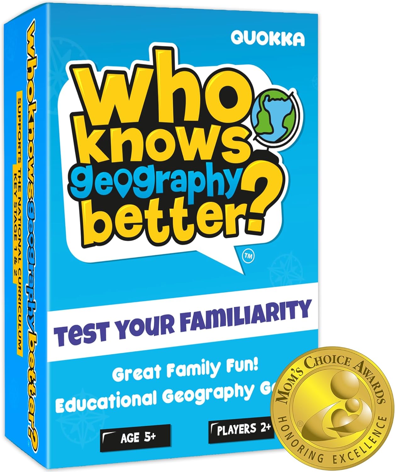 QUOKKA Who Knows Better? - Geography - Family Card Trivia Game | Fun Learning & Educational Questions for Families | Suitable for Boys & Girls