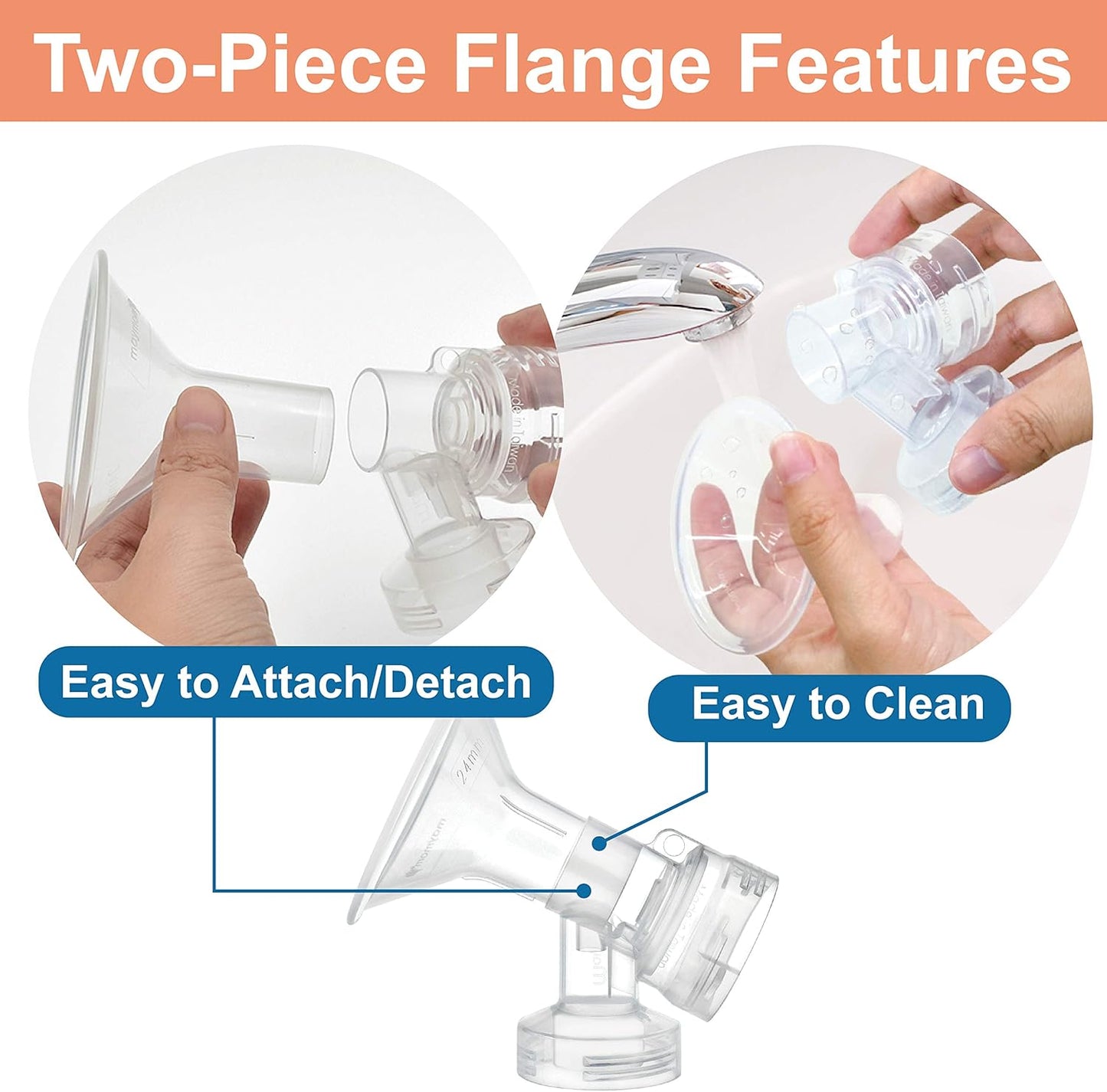 Maymom Breast Pump Kit Compatible with Medela Pump in Style Advanced Pump; 2xTwo-Piece 21mm Breastshield, 2 Valve, 4 Membrane, 2 Replacement Tubing; Replacement Part for Medela Shield, Medela Valve