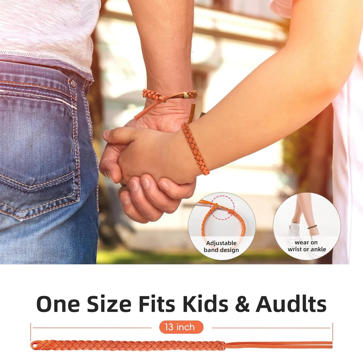 36 Pack Mosquito Repellent Bracelets, DEET-Free Natural Bands, PU Leather Insect & Bug Repellent Wrist Bands for Kids & Adults, Individually Wrapped