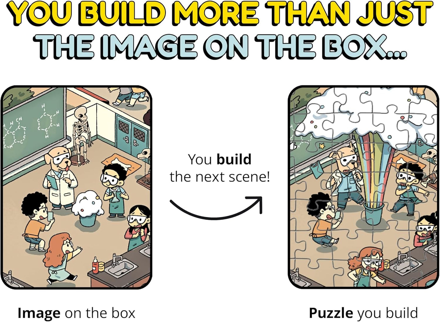 Jigsaw Puzzles 1000 Pieces - Magic Mystery Story Secret Ending Puzzle - Perfect Family Game Night for Adults & Kids - Gift Idea Beginner Unique Puzzle (Series 1)