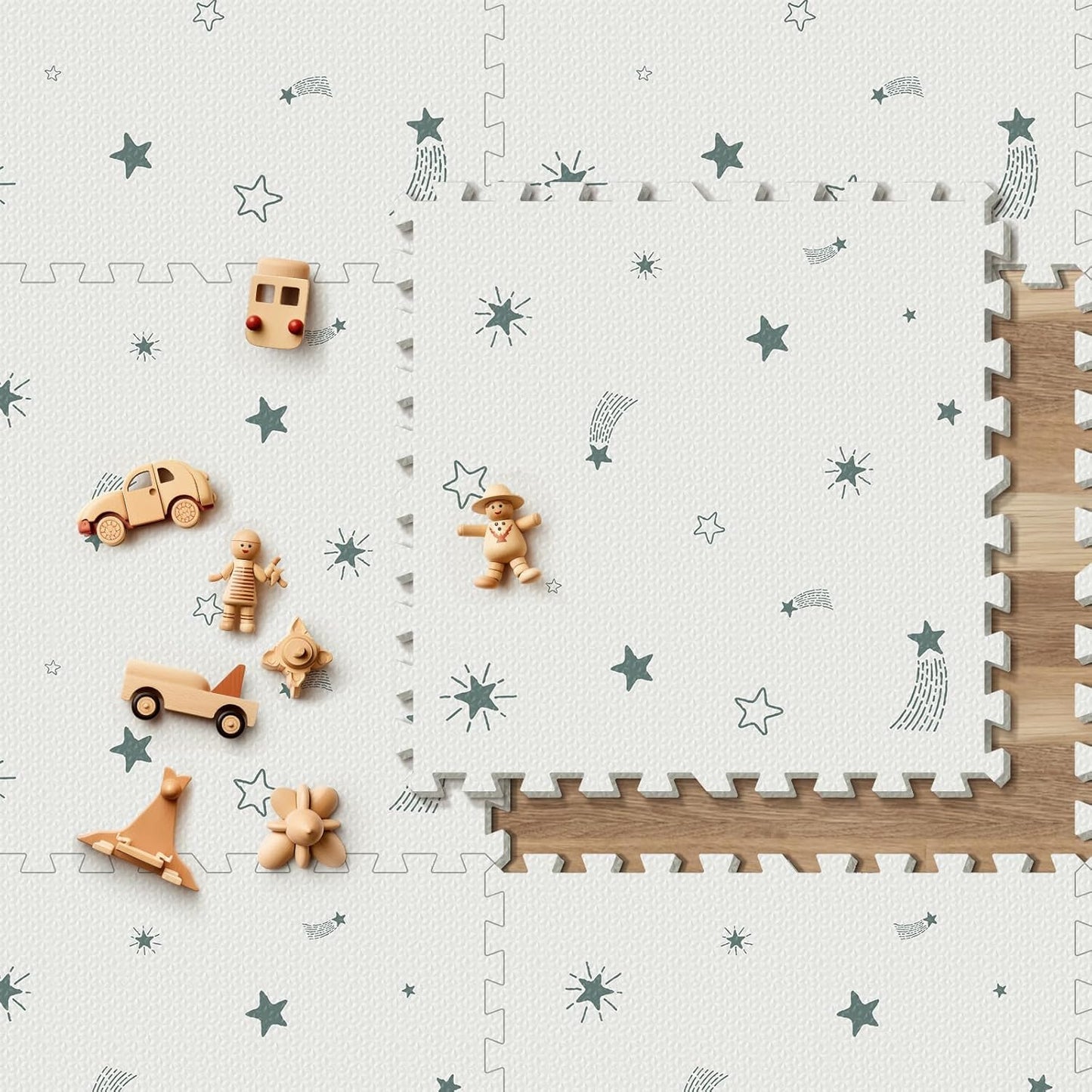 Baby Foam Play Mat, PIGLOG 72x48 Baby Crawling Mat, Floor Mats for Kids for Infants with Interlocking Floor Tiles, Toddler Playmats for Indoor and Outdoor, Easy to Clean Playroom Mats, Meteor Shower