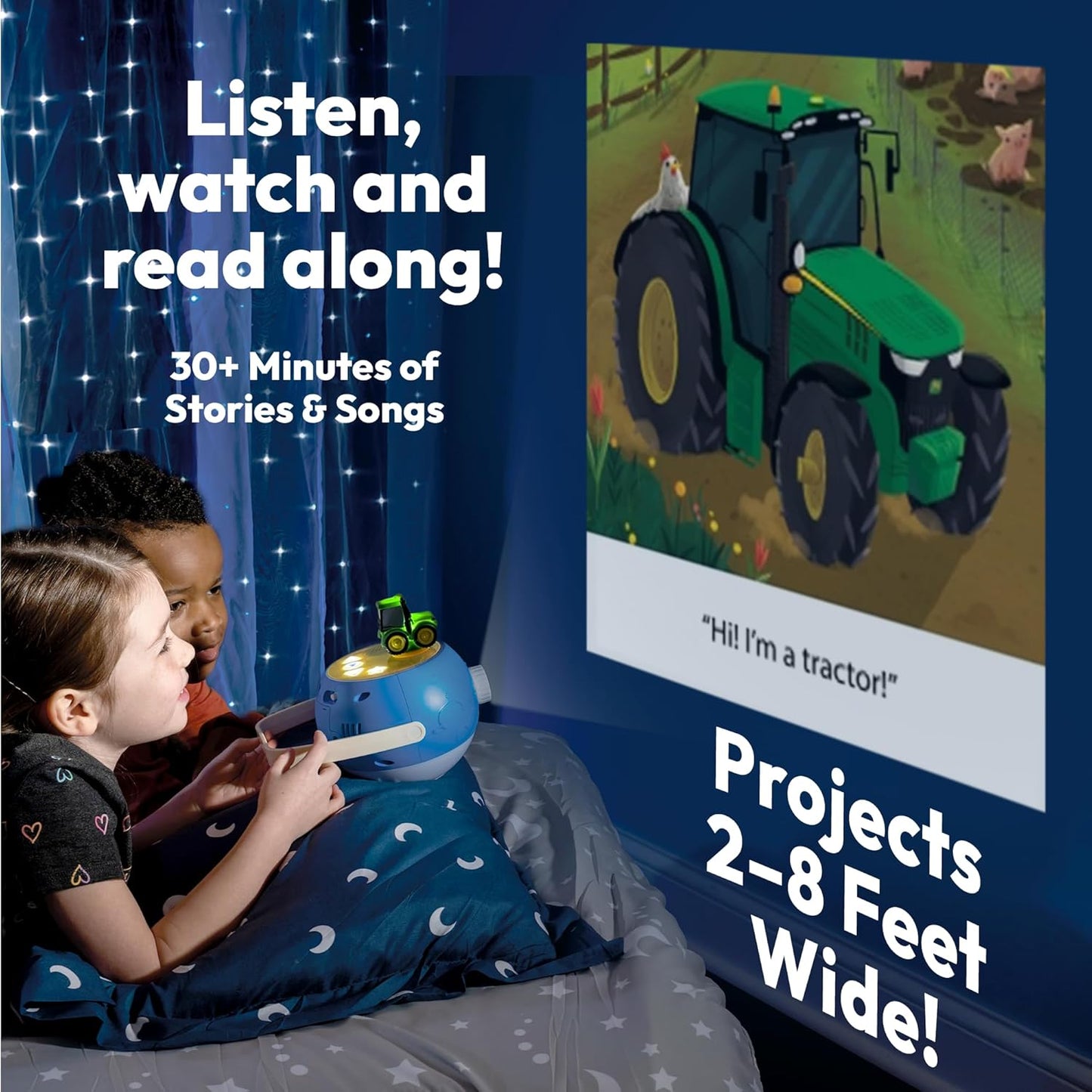John Deere Tractor Figurine Cartridge – Projects 5 Farm Stories and 5 Songs, Over 30 Minutes of Audio Content | Gift and Toy for Ages 3+