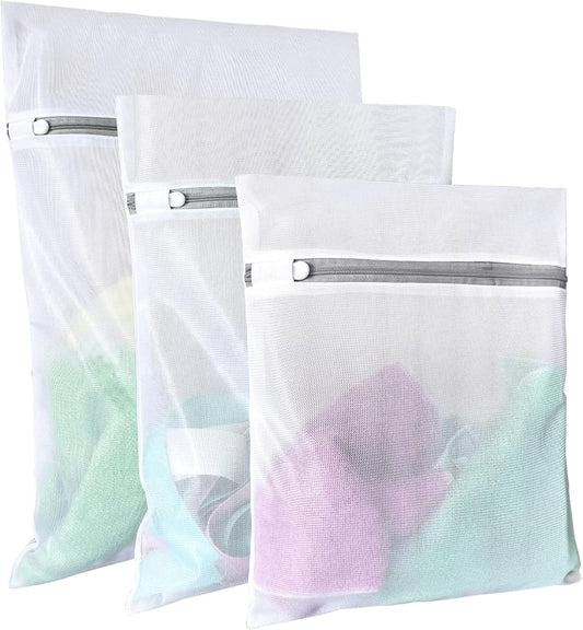Lingerie Bags for Washing Delicates,Small Fine Mesh Laundry Bags,3Pcs(1 Large,1 Medium,1 Small)