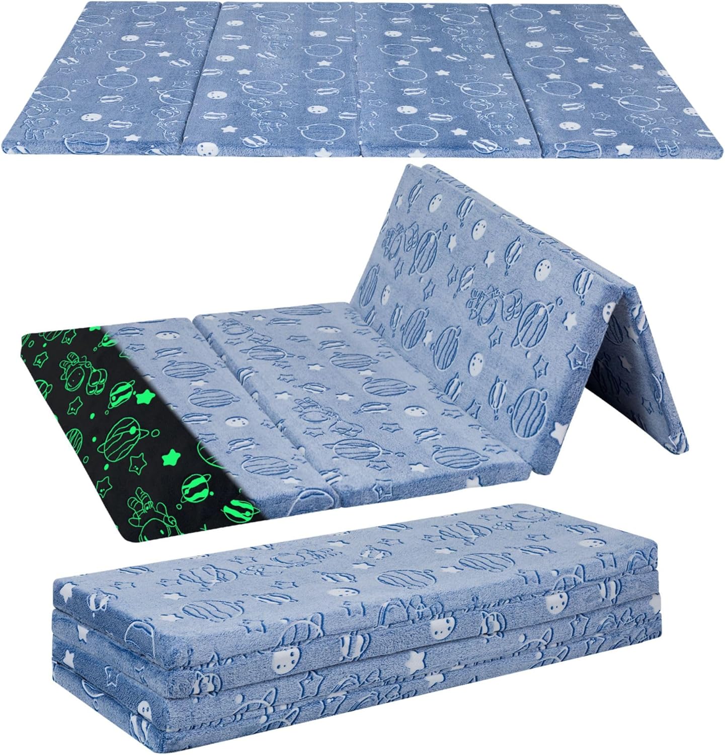 MeMoreCool Kids Floor Futon Mattress Large 6x4 FT, Thicken Foam Tatami Mattress for Children Play Area, Foldable Sleeping Pad Crawling Tatami Mat for Playroom