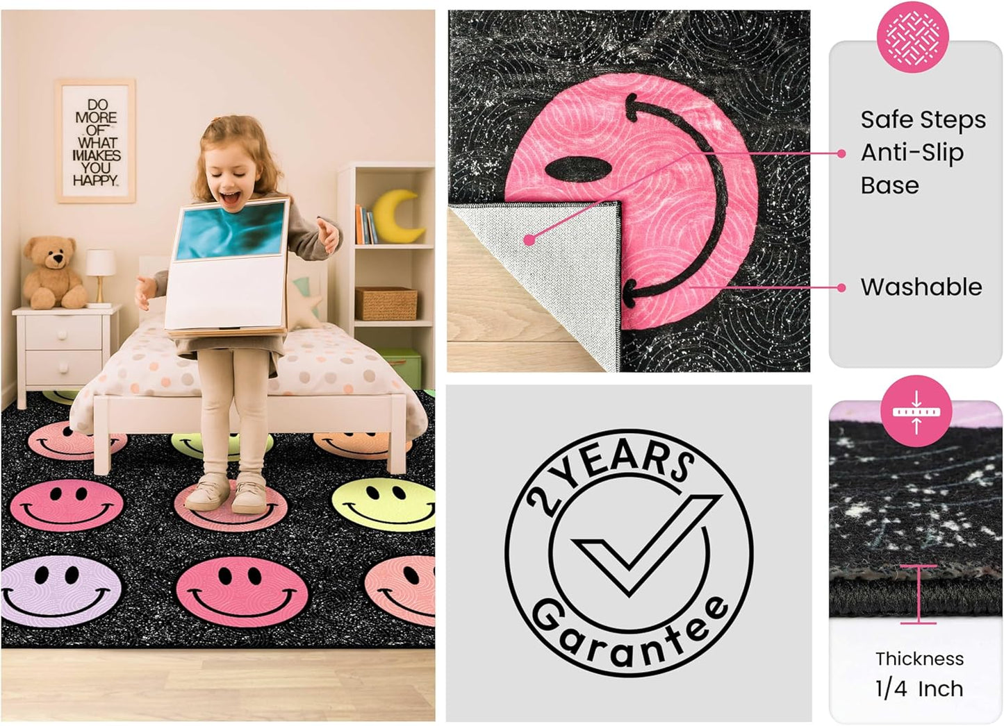 OLEEK Large Classroom Rug Elementary 8x10 - Classroom Rugs for Kids Room - Classroom Carpet Elementary - Kids playroom Rug 8 x 10 - Preschool Rugs for Classroom - Schoolgirl Style Classroom Decor