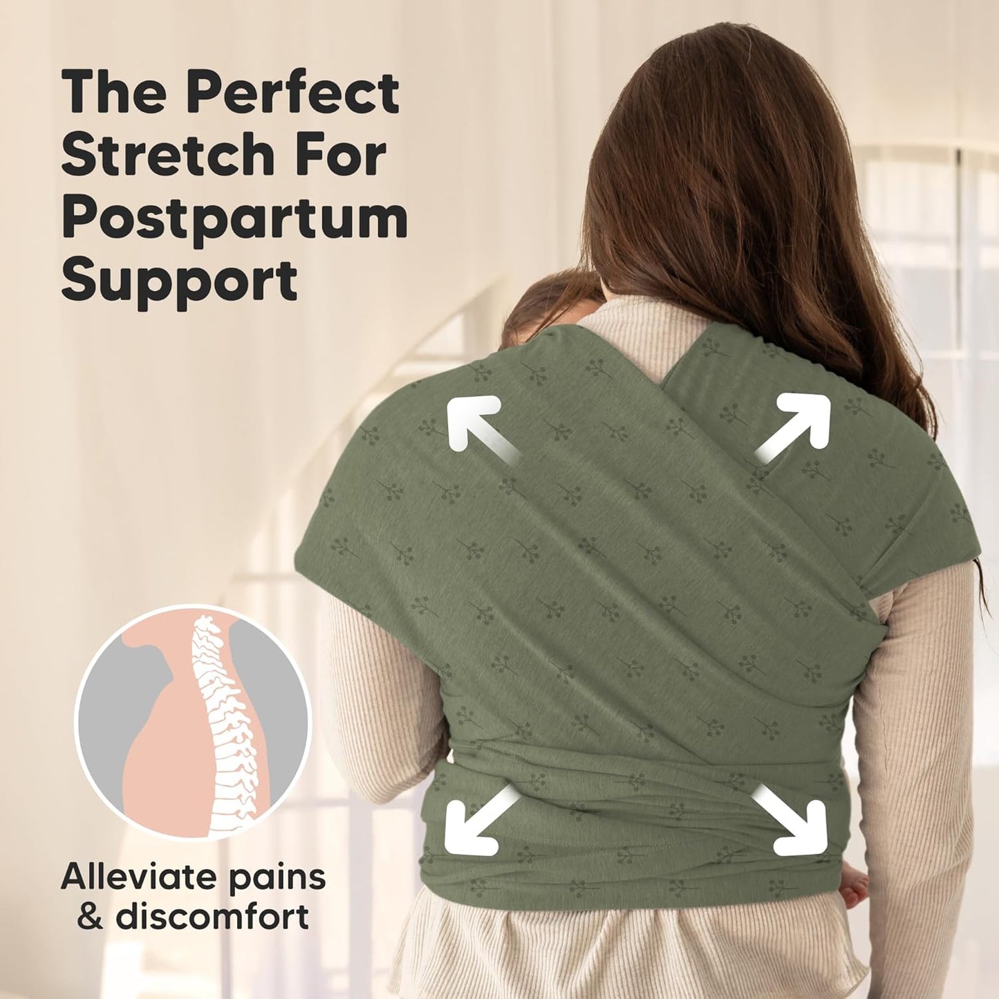 KeaBabies Baby Wrap Carrier - All in 1 Original Baby Carrier Newborn to Toddler Sling, Easy to Wear, Hands Free Bonding, Lightweight, Breathable Infant Wraps (Forest)