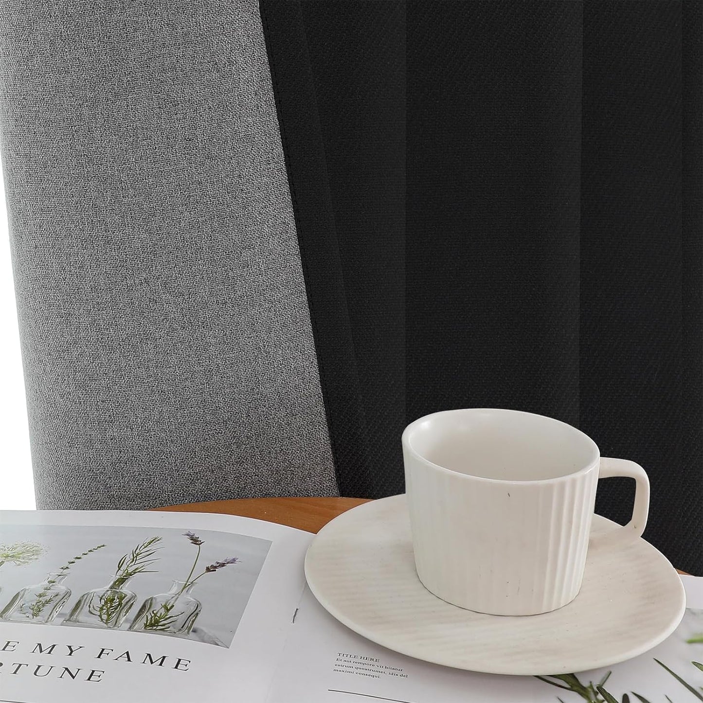 Joydeco Custom 100% Blackout Curtains 1 Panel, Grommet Thermal Insulated Curtains& Drapes, Room Darkening Drapes for Bedroom Living Room Window (Custom Size, Black)