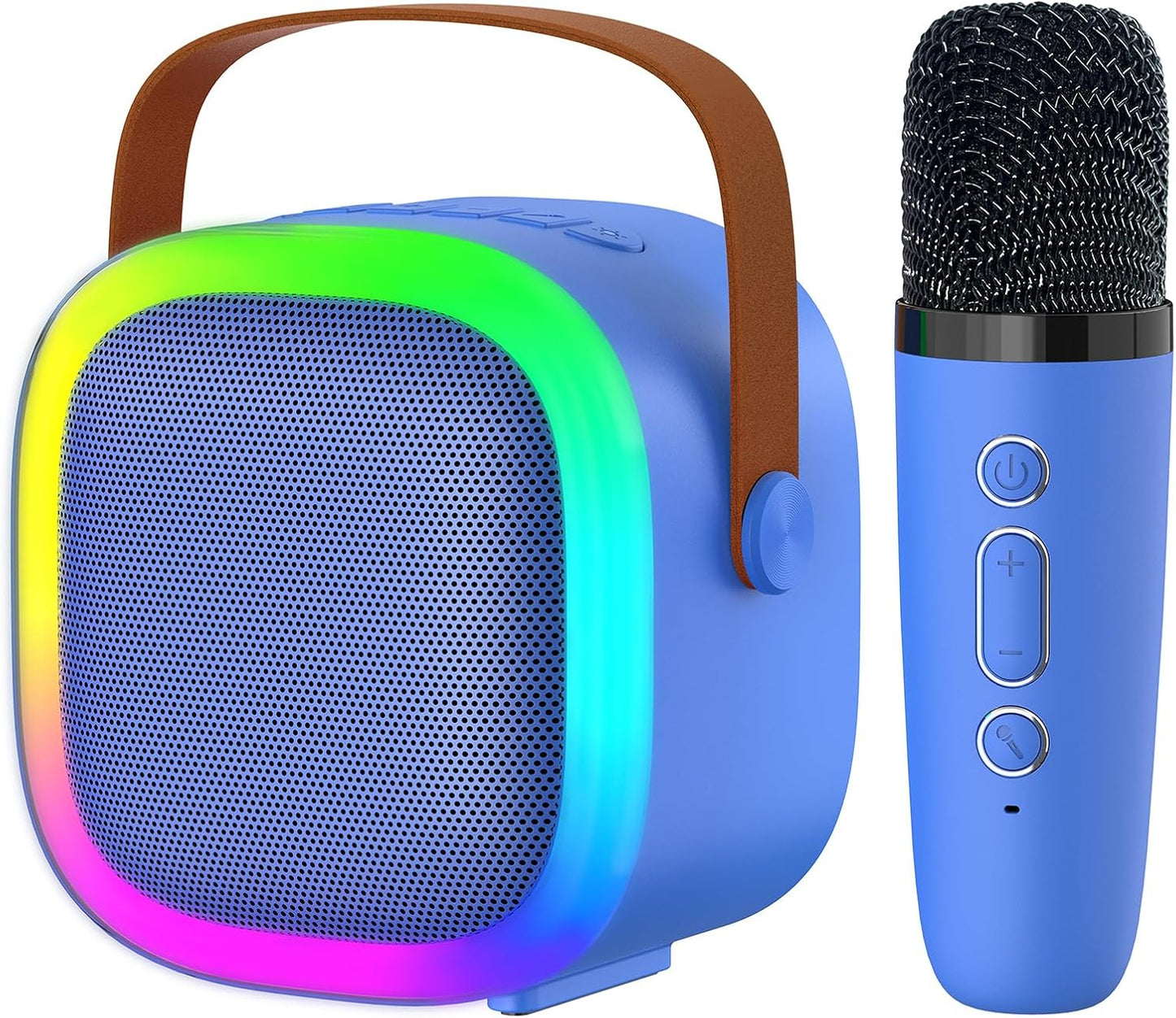 Karaoke Machine for Kids Adults, Portable Bluetooth Speaker with Wireless Microphones and LED Lights, Kids Toys Birthday for Girls and Boys Ages 4,5,6,7,8,9,10,11,12+ Years, Home Party