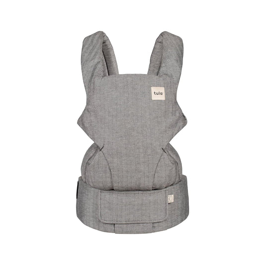 Baby Tula Explore Carriers - Breathable Baby Carrier Newborn to Toddler - Adjustable Toddler Carrier - Multiple Ergonomic Positions Front and Back - Ergonomic Fit for 7-45 lb - Linen, Ash