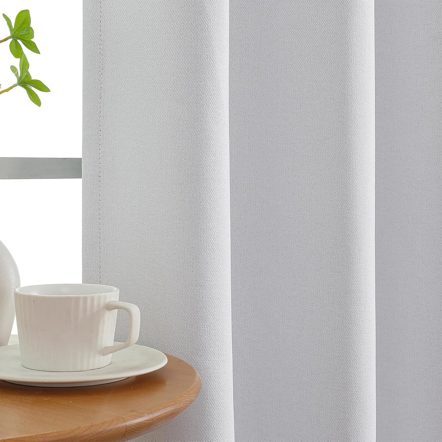 Joydeco Custom 100% Blackout Curtains 1 Panel, Grommet Thermal Insulated Curtains& Drapes, Room Darkening Drapes for Bedroom Living Room Window (Custom Size, Pure White)