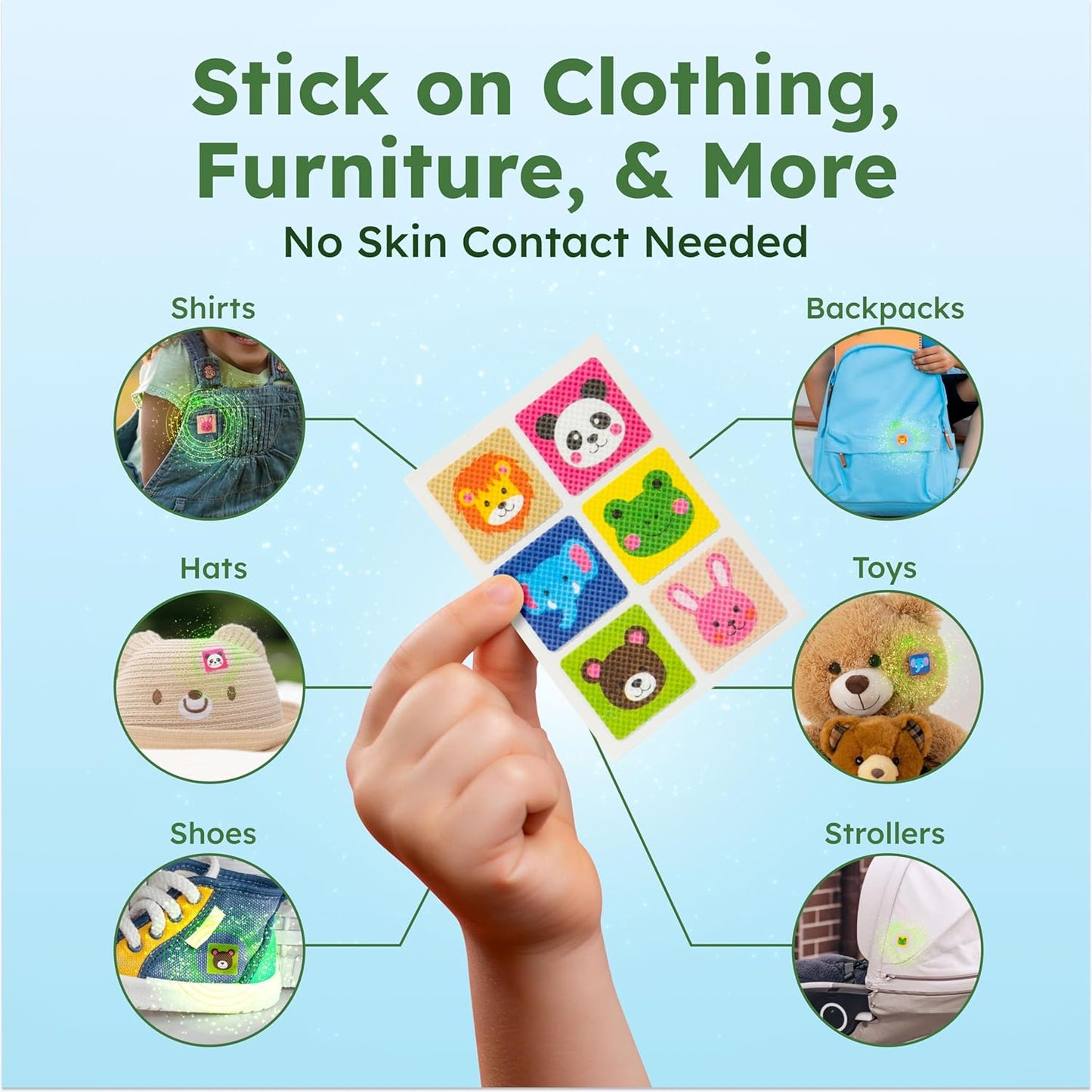 BugMD Squito Stickers Mosquito Repellent Patch Stickers for Kids (78 Stickers), Safe & Effective Insect Repellent Patches for Toddlers, Kids, Camping, Beach & Outdoor Essentials