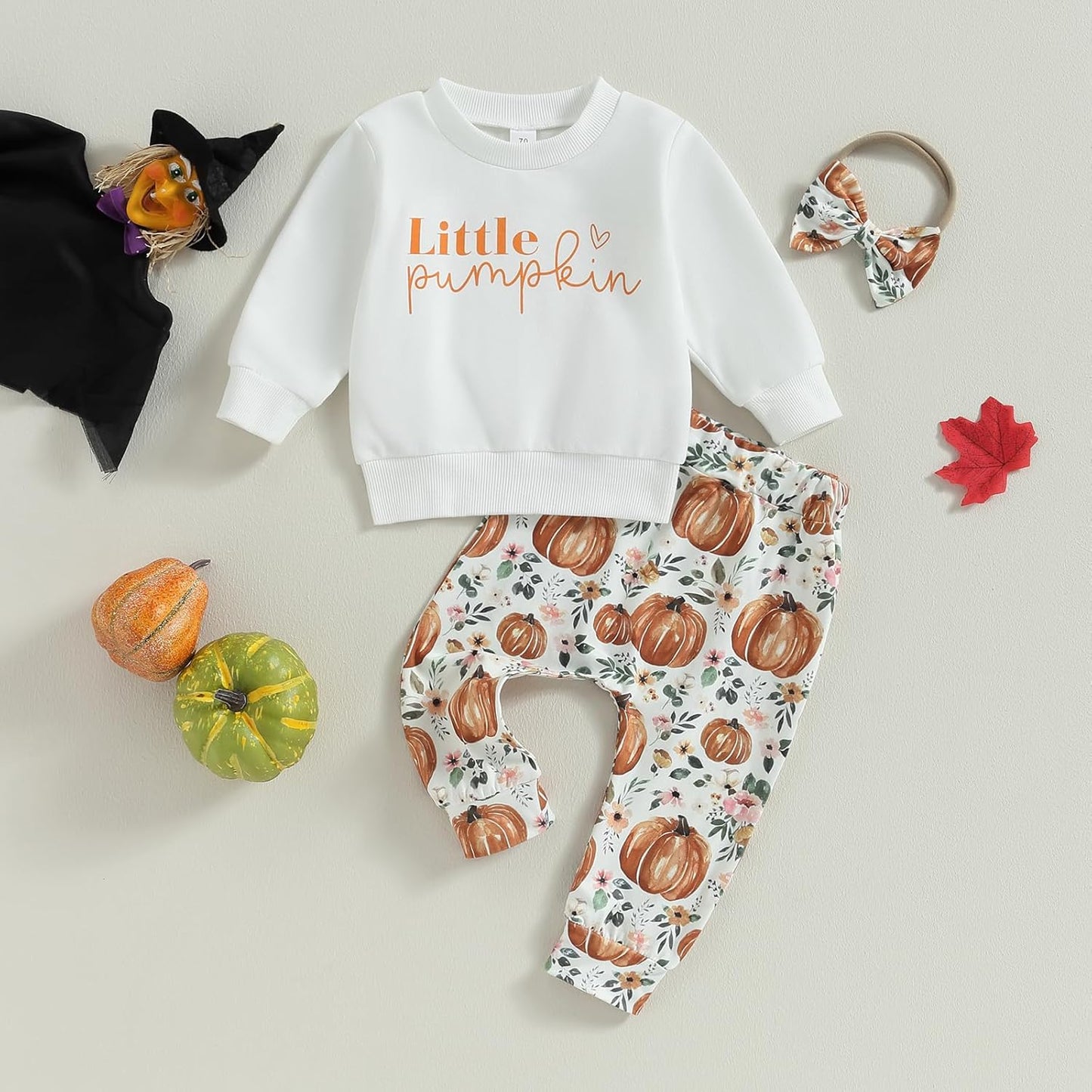 0-4T Toddler Boy Girl Halloween Outfit Fall Clothes Ghost Long Sleeve Sweatshirt Top Pants Baby Halloween Clothes