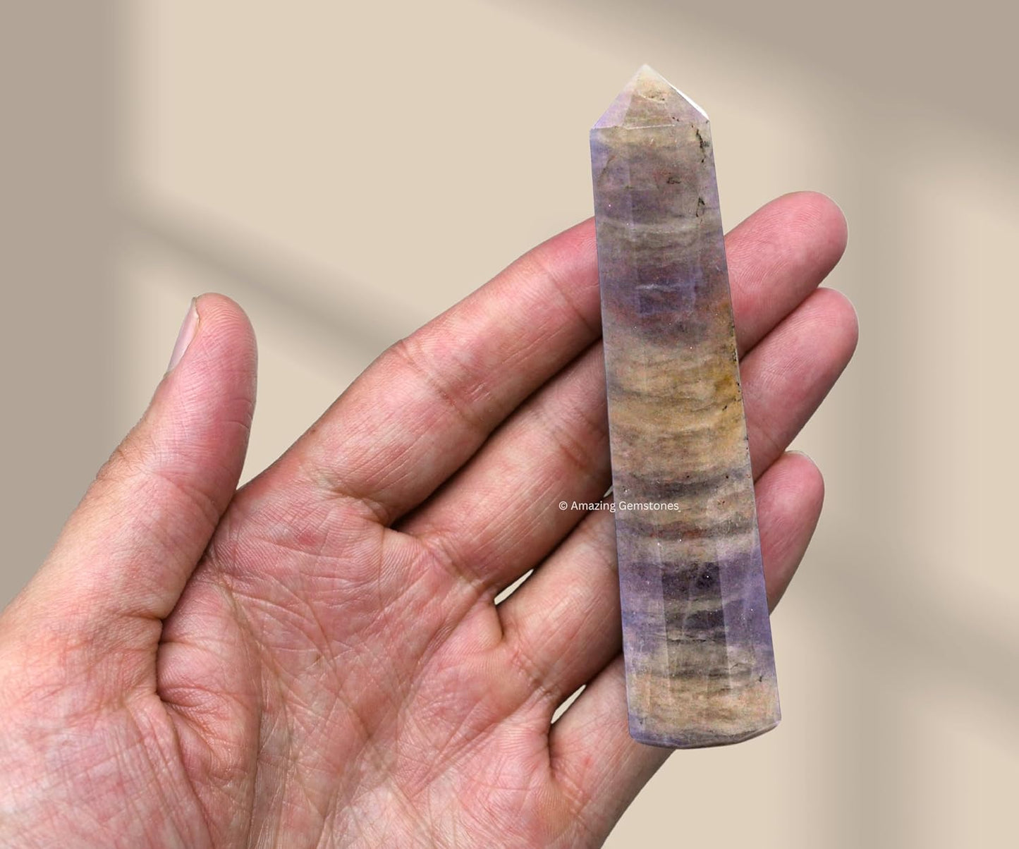 Amazing Gemstone Iolite Crystal Towers - Natural Healing Crystal Point Obelisk for Reiki Healing and Crystal Grid (3 Inch)