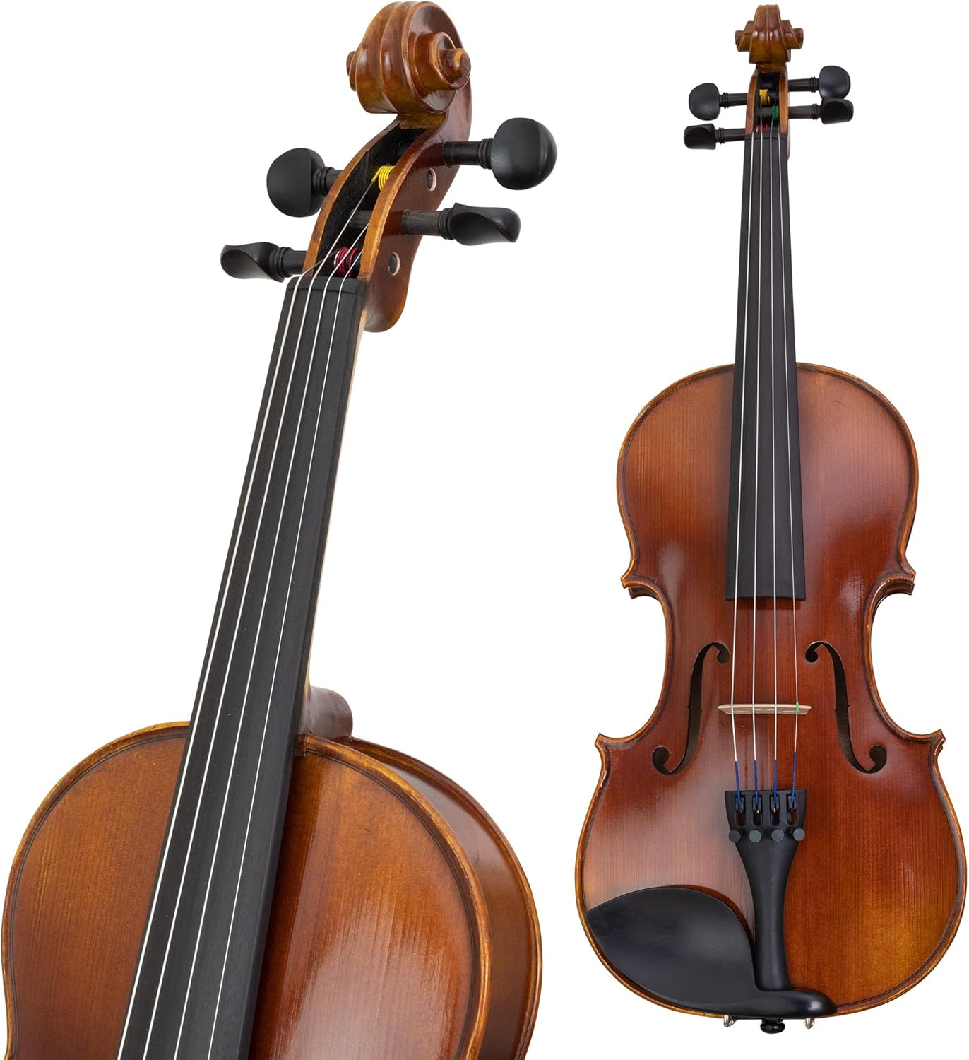 Kennedy Violins Louis Carpini G2 Violin Outfit 1/8 Size — Carrying Case and Accessories Included — Solid Maple Wood and Ebony Fittings