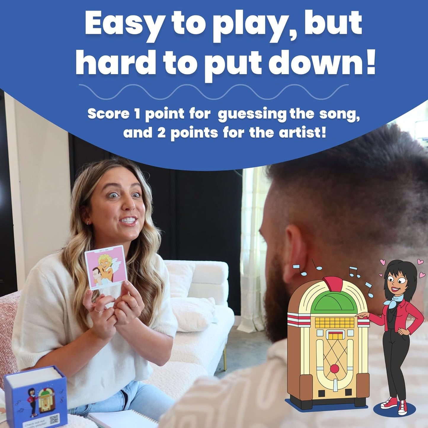 OFF TOPIC Name That Toon Music Game - Fun Party Games for 2+ Players - Adult Word Puzzle & Music Trivia Game