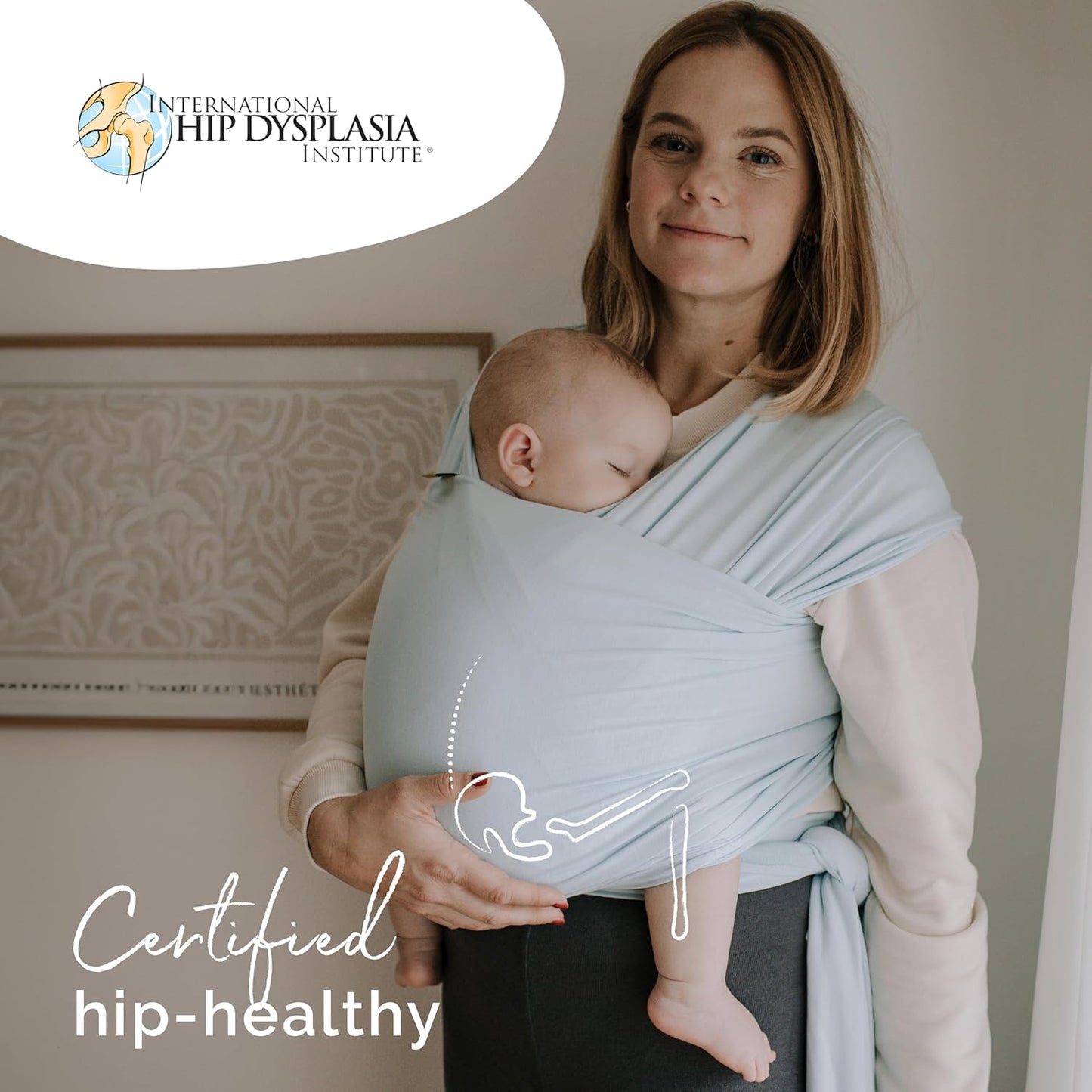 Boba Baby Wrap Carrier - Original Baby Carrier Wrap Sling for Newborns - Baby Wearing Essentials - Newborn Wrap Swaddle Holder, Newborn to Toddler Infant Sling (Serenity Light Blue)