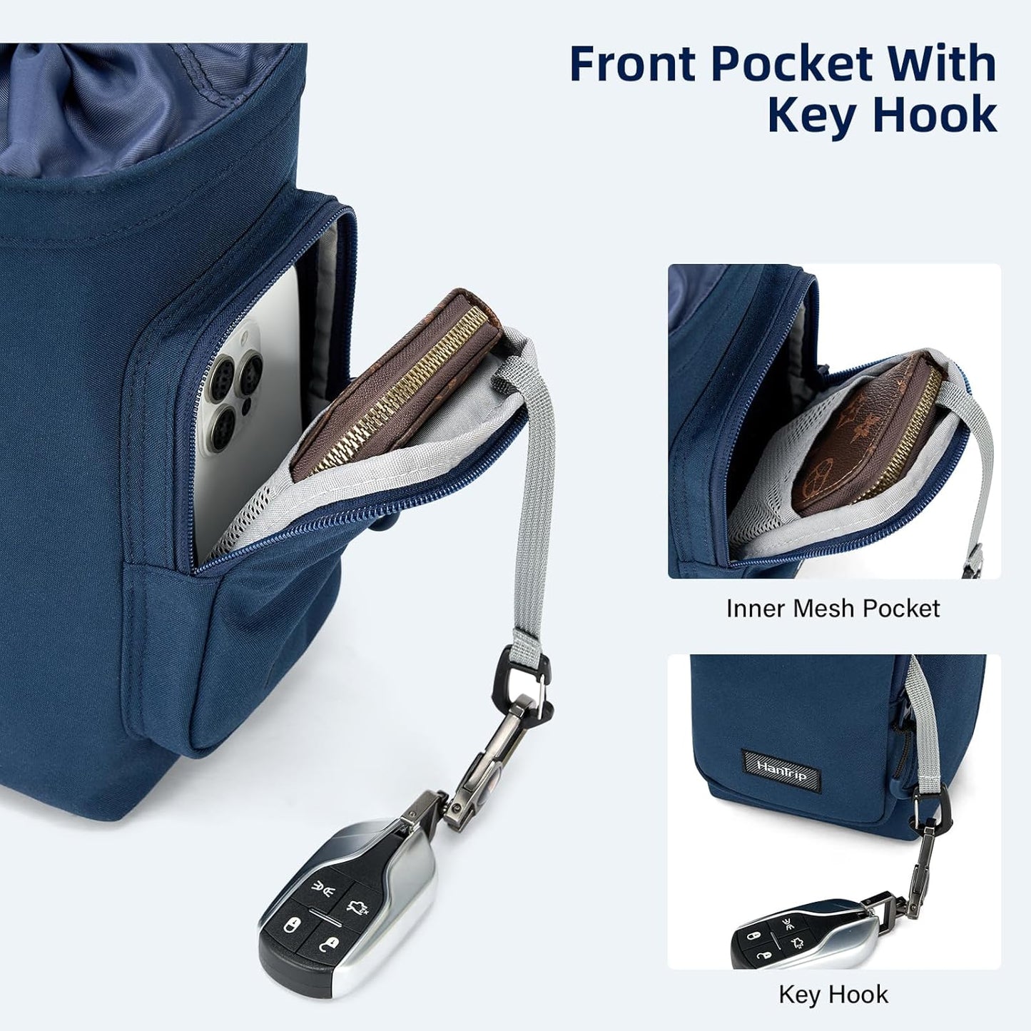 Insulated Water Bottle Carrier Bag with Strap Phone Pocket for 25/32/40/64 oz Tumbler Cup, Water Bottle Holder