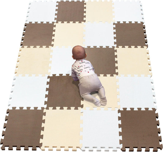 YIMINYUER® 20 Tiles (30cm×30cm×1cm Each Tile) Baby Soft Puzzle Play Mats, Kids Thick EVA Foam Floor, Toddlers & Children's Soft Interlocking Mat R01R06R10G301020