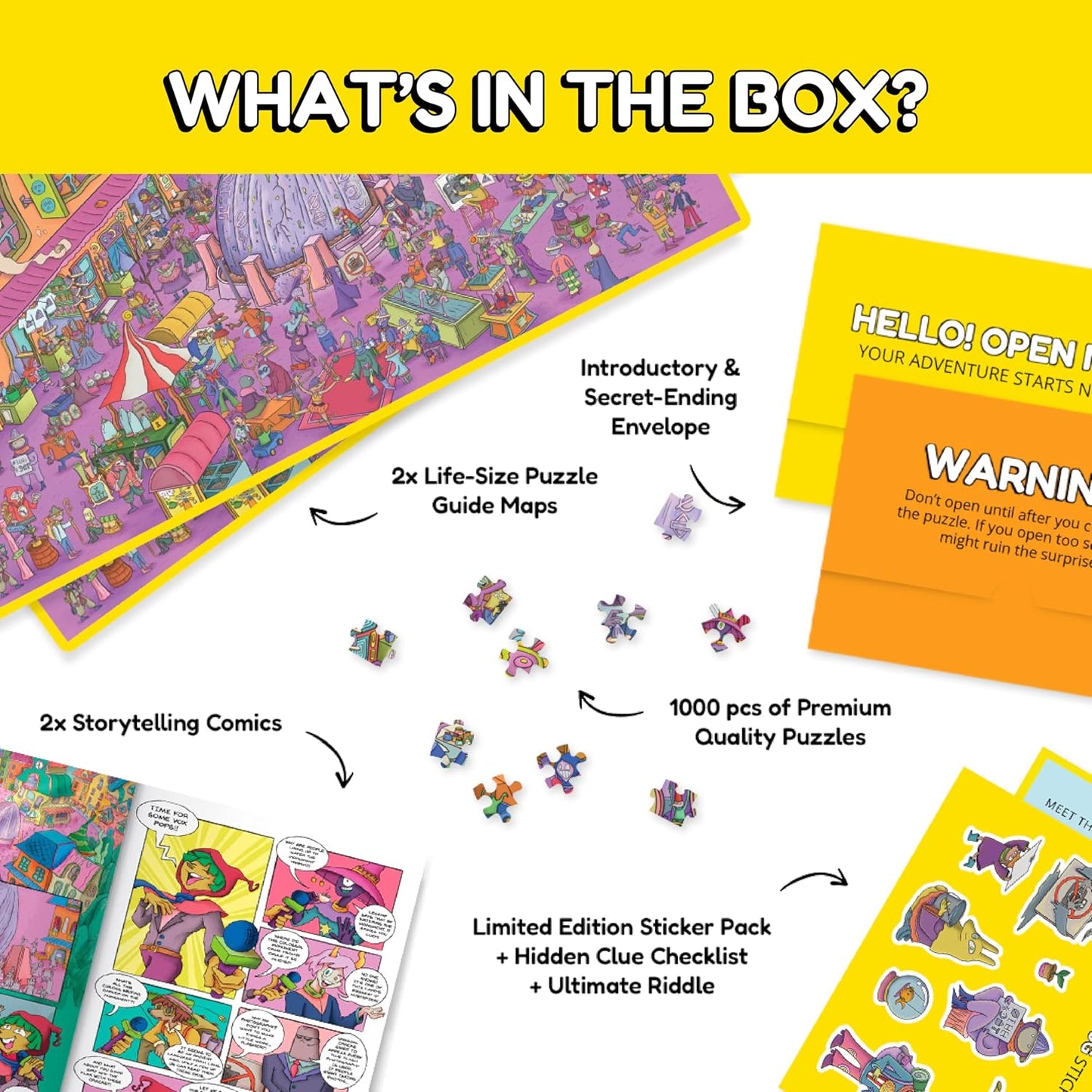 Jigsaw Puzzles 1000 Pieces - Magic Mystery Story Secret Ending Puzzle - Perfect Game Night for Adults & Kids - Fantasy Sci-Fi City Theme (Shutterbug)