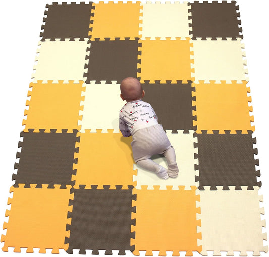 YIMINYUER® 20 Tiles (30cm×30cm×1cm Each Tile) Baby Soft Puzzle Play Mats, Kids Thick EVA Foam Floor, Toddlers & Children's Soft Interlocking Mat R02R06R10G301020