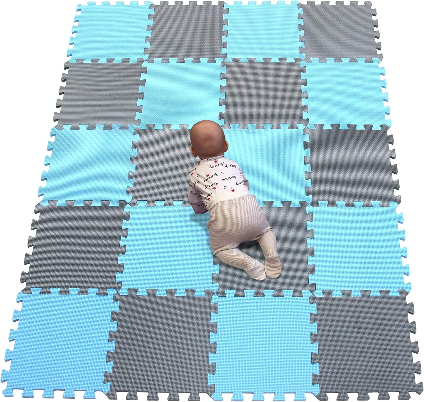 YIMINYUER® 20 Tiles (30cm×30cm×1cm Each Tile) Baby Soft Puzzle Play Mats, Kids Thick EVA Foam Floor, Toddlers & Children's Soft Interlocking Mat R07R12G301020