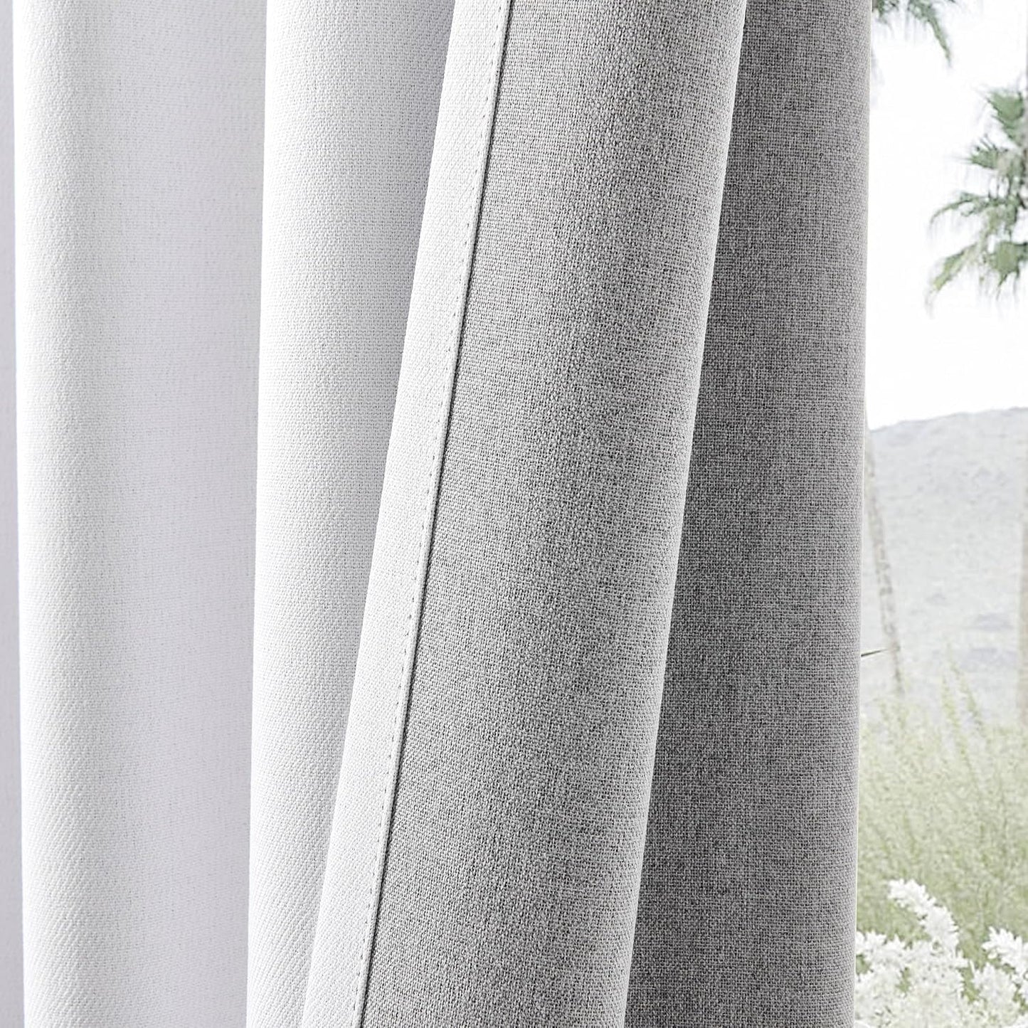 Joydeco Custom Blackout Curtains for Bedroom, Total Blackout Curtains Back Tab & Rod Pocket, Solid Thermal Insulated Window Drapes Luxury Decor for Living Room 1 Panel (Custom Size, White)